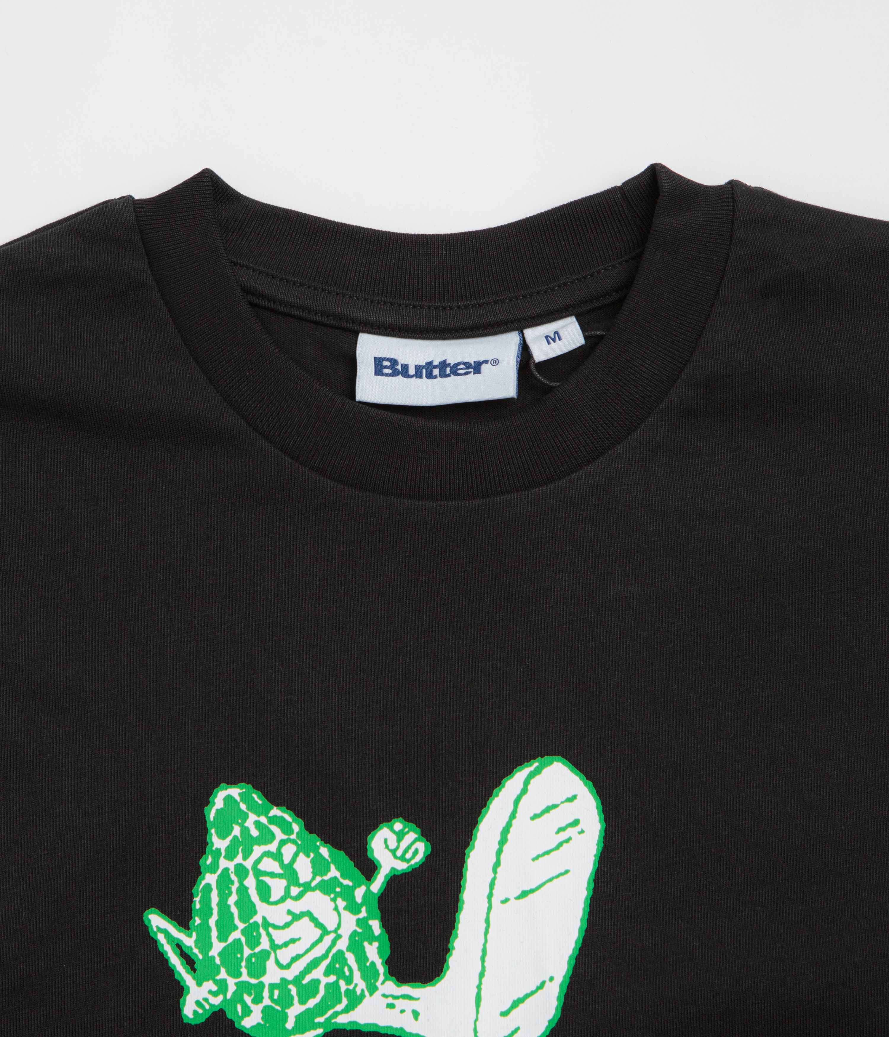 Butter Goods Steppin' Logo T-Shirt - Black - Image 3