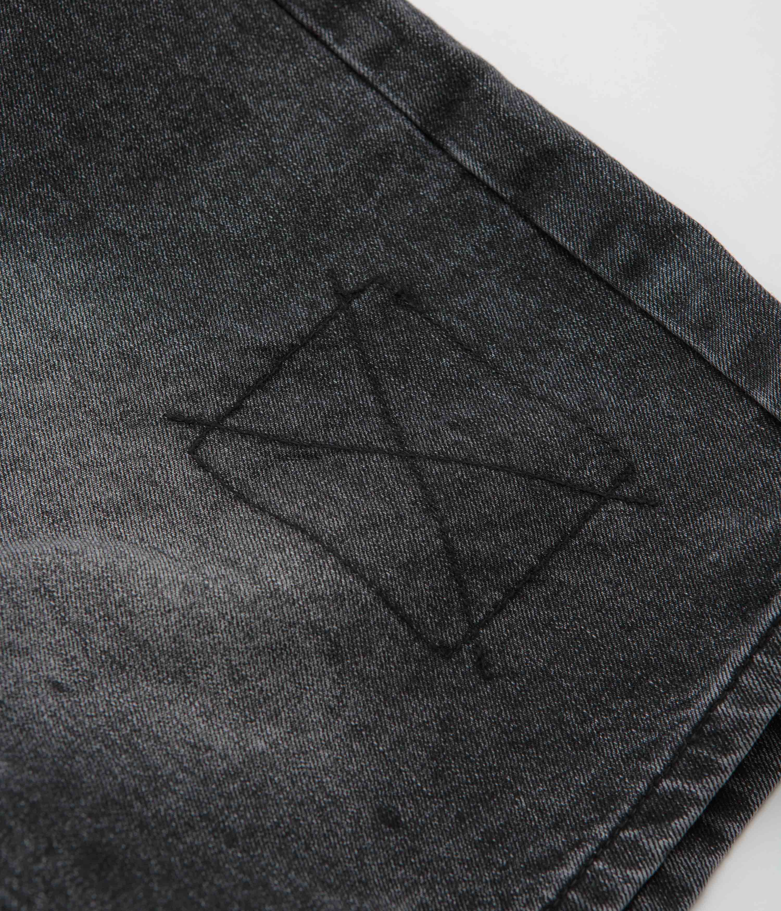 Butter Goods Stitch Denim Shorts - Distressed Grey - Image 8