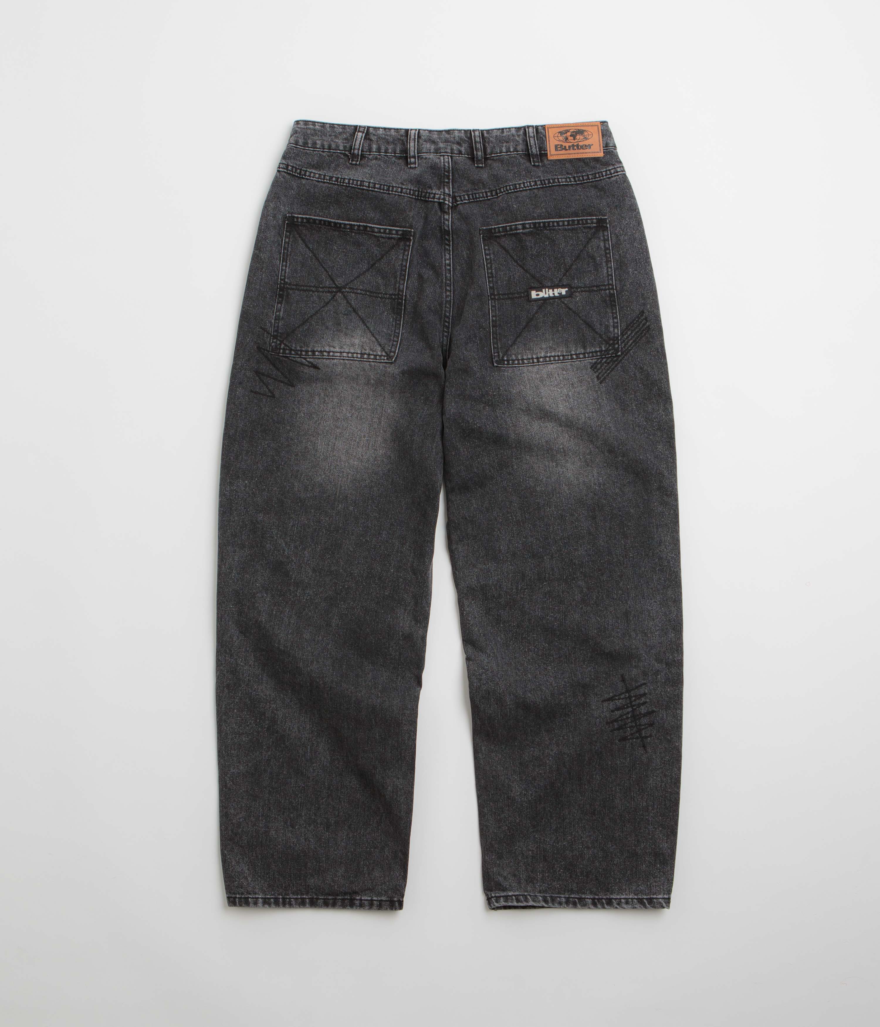 Butter Goods Stitch Jeans - Distressed Grey - Image 2