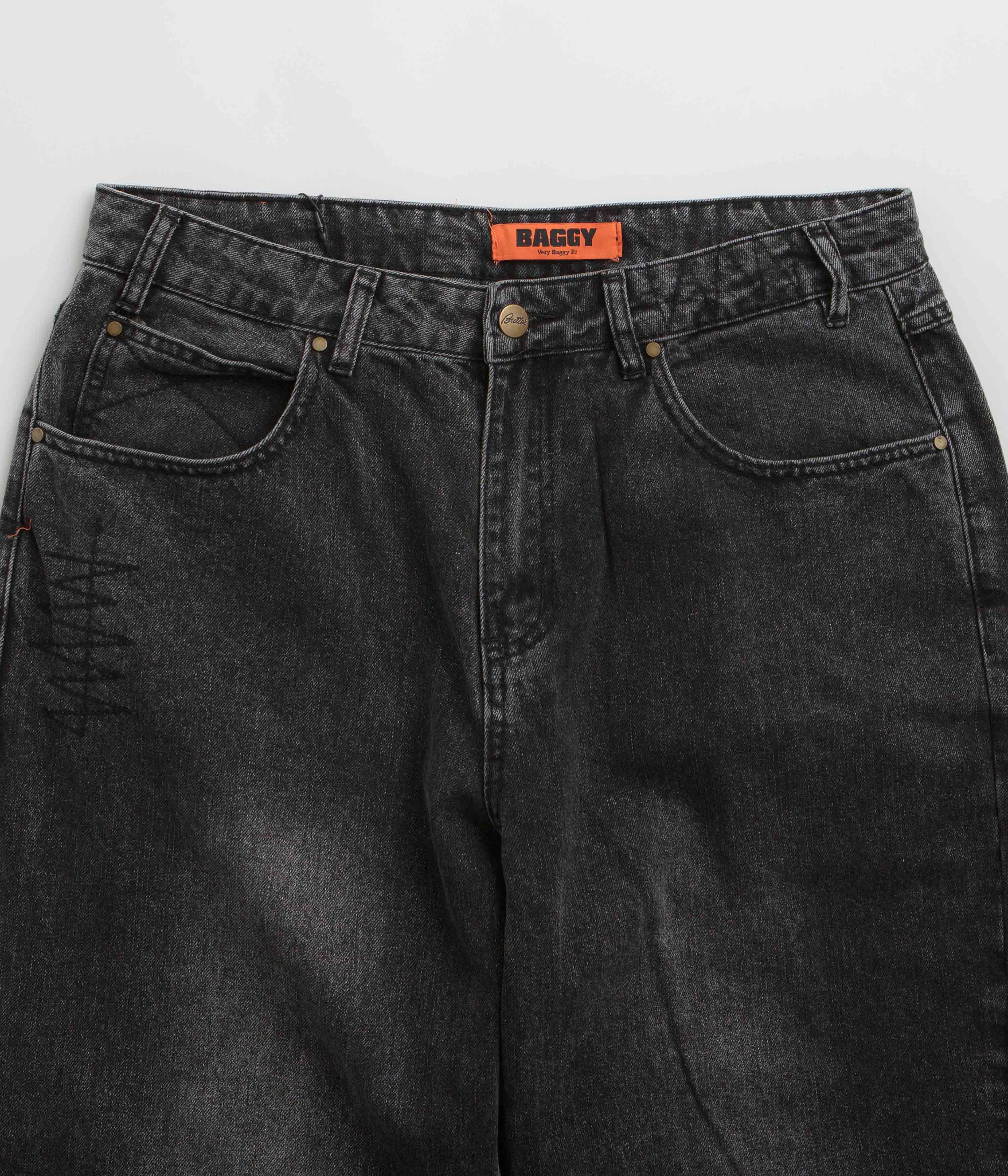 Butter Goods Stitch Jeans - Distressed Grey - Image 4