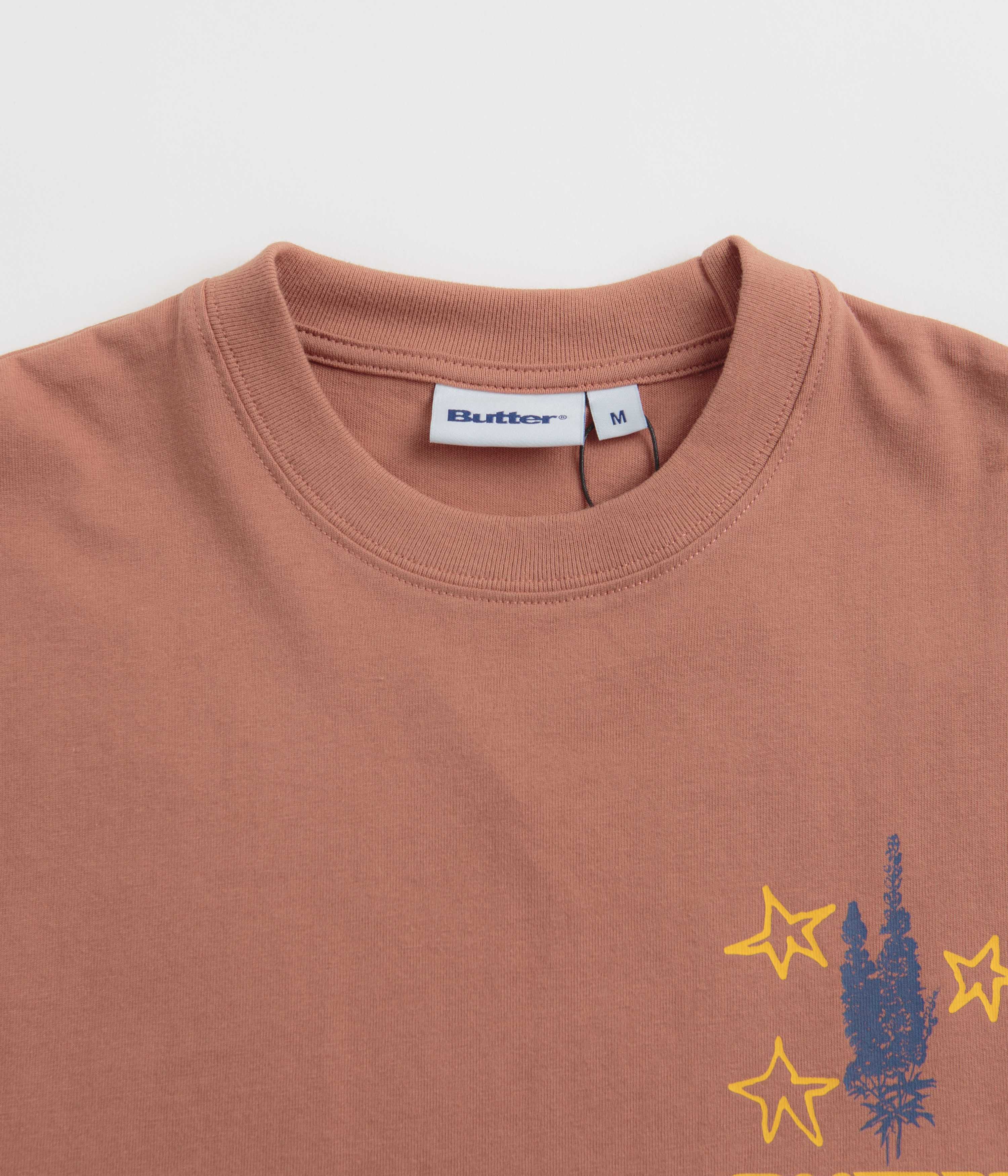Butter Goods Stone Flower T-Shirt - Washed Wood - Image 3
