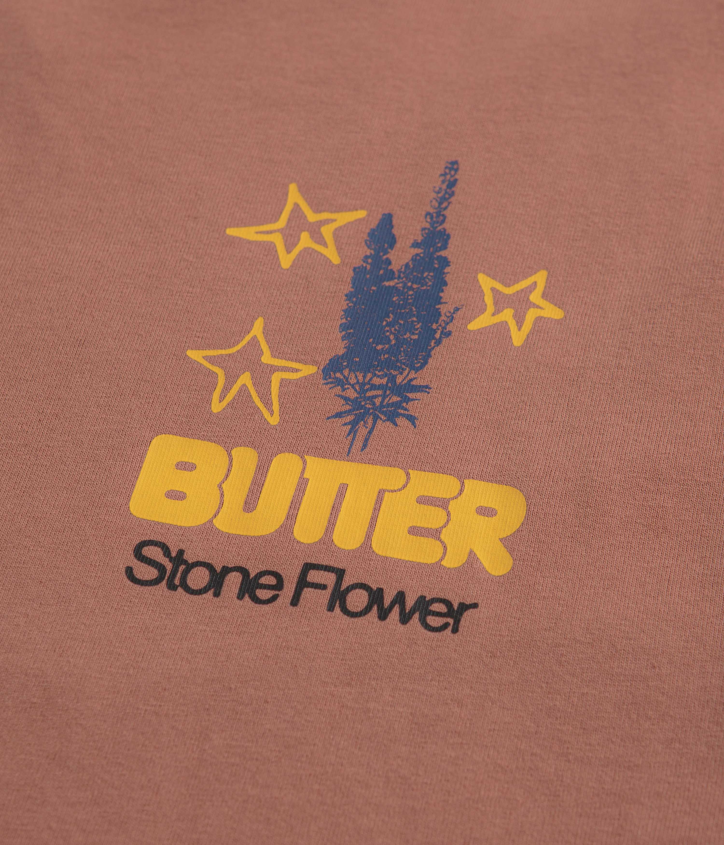 Butter Goods Stone Flower T-Shirt - Washed Wood - Image 4