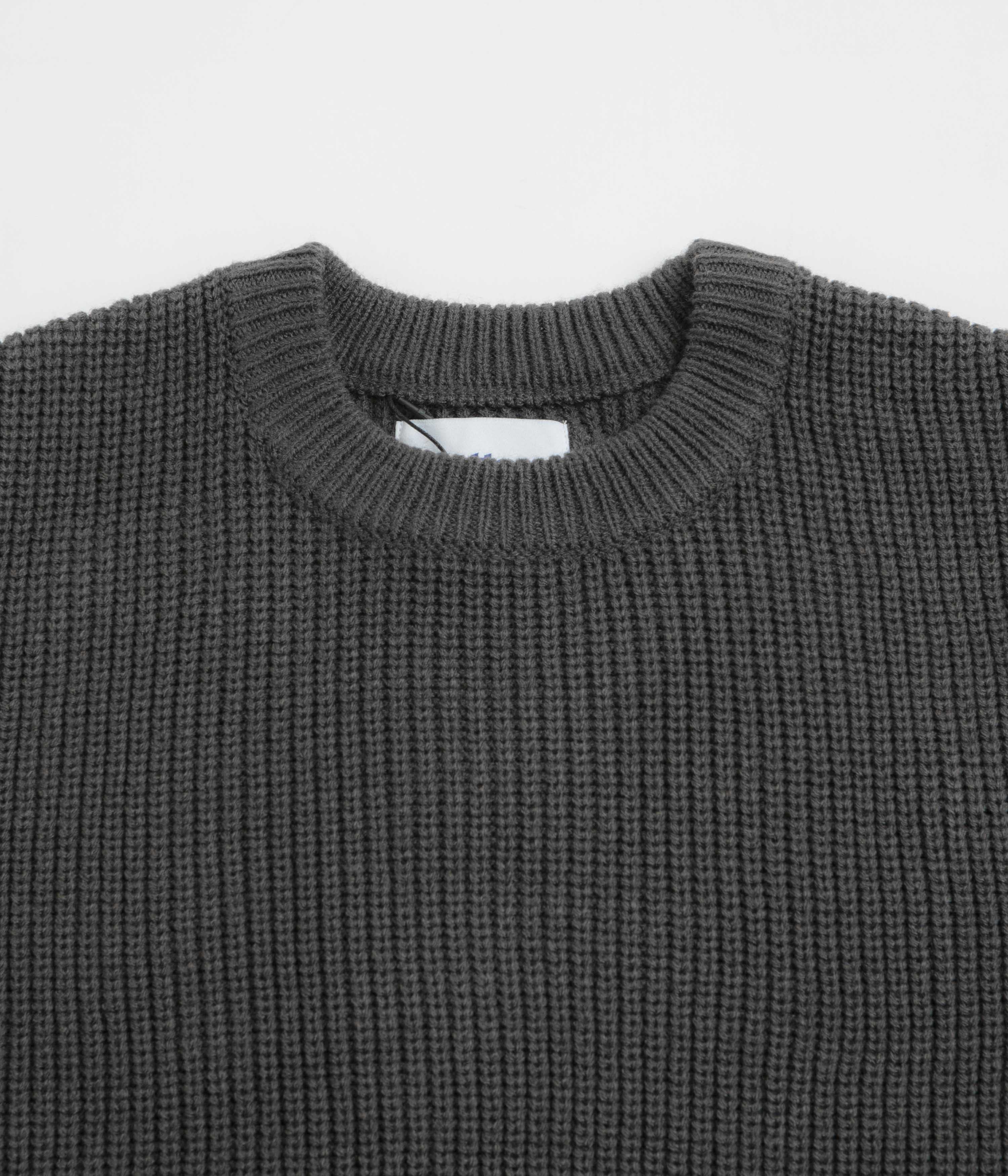 Butter Goods Stripe Knitted Sweatshirt - Charcoal - Image 2