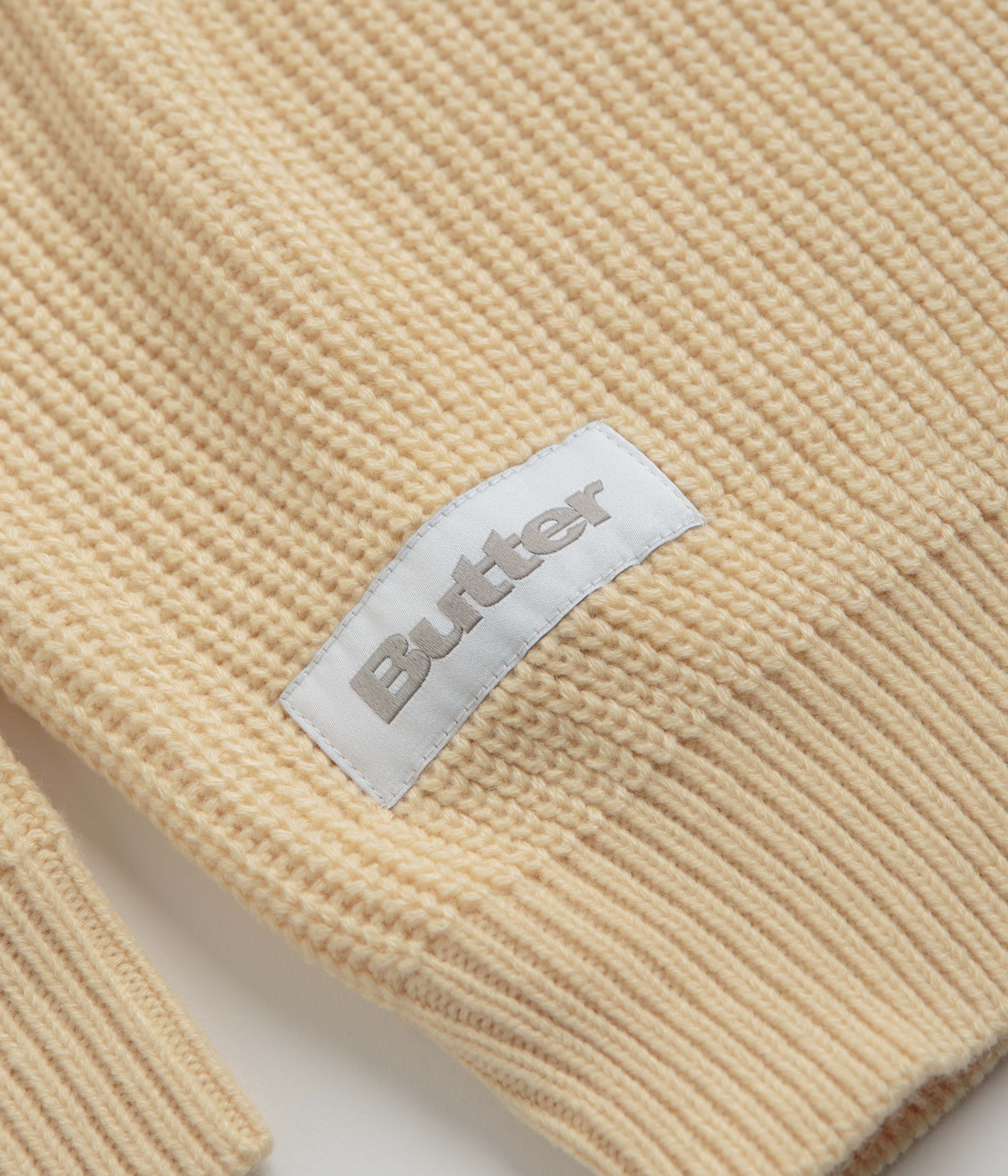 Butter Goods Stripe Knitted Sweatshirt - Cream - Image 3
