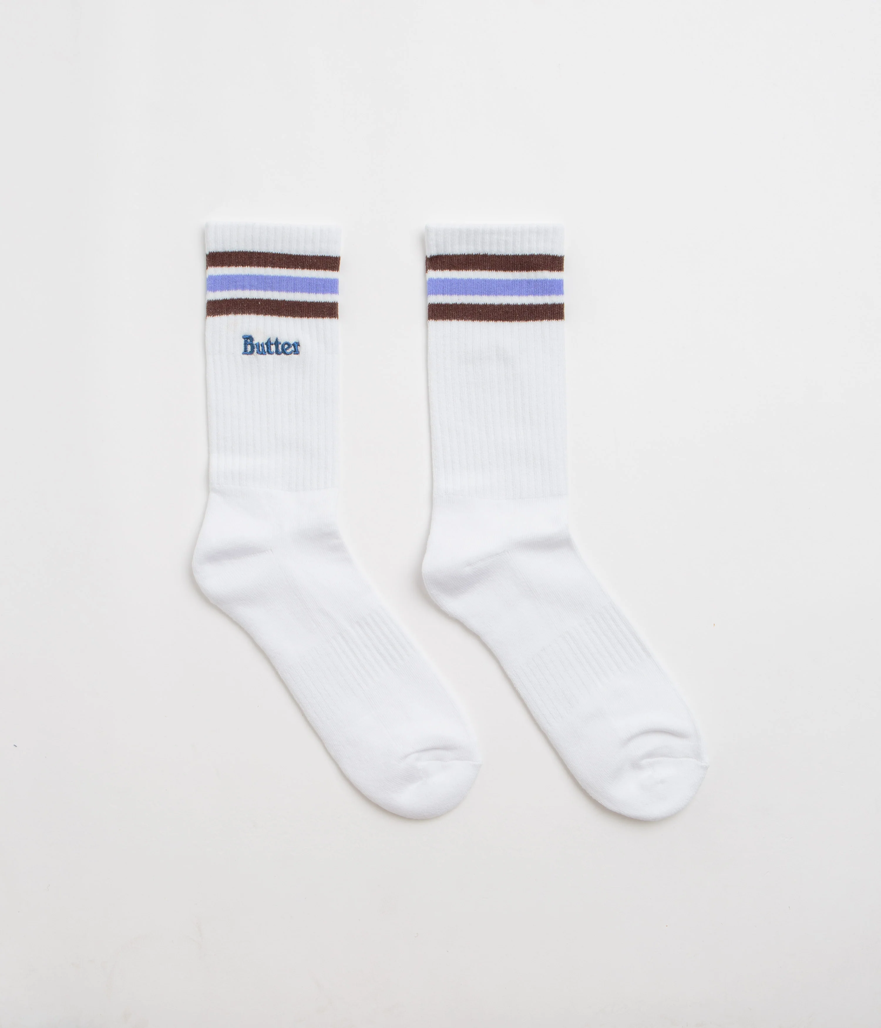 Butter Goods Stripe Socks - White / Purple