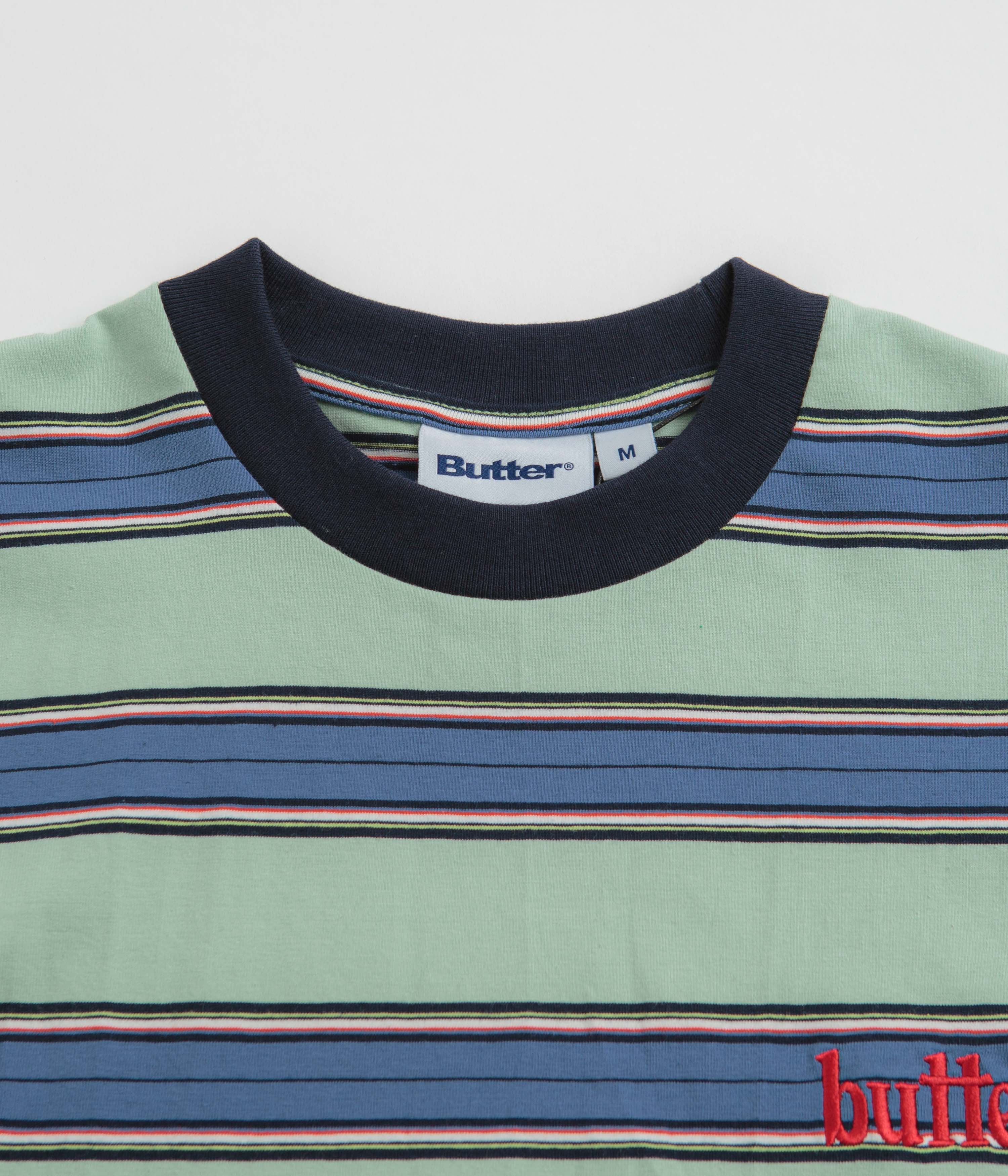 Butter Goods Stripe T-Shirt - Ice / Blue - Image 2