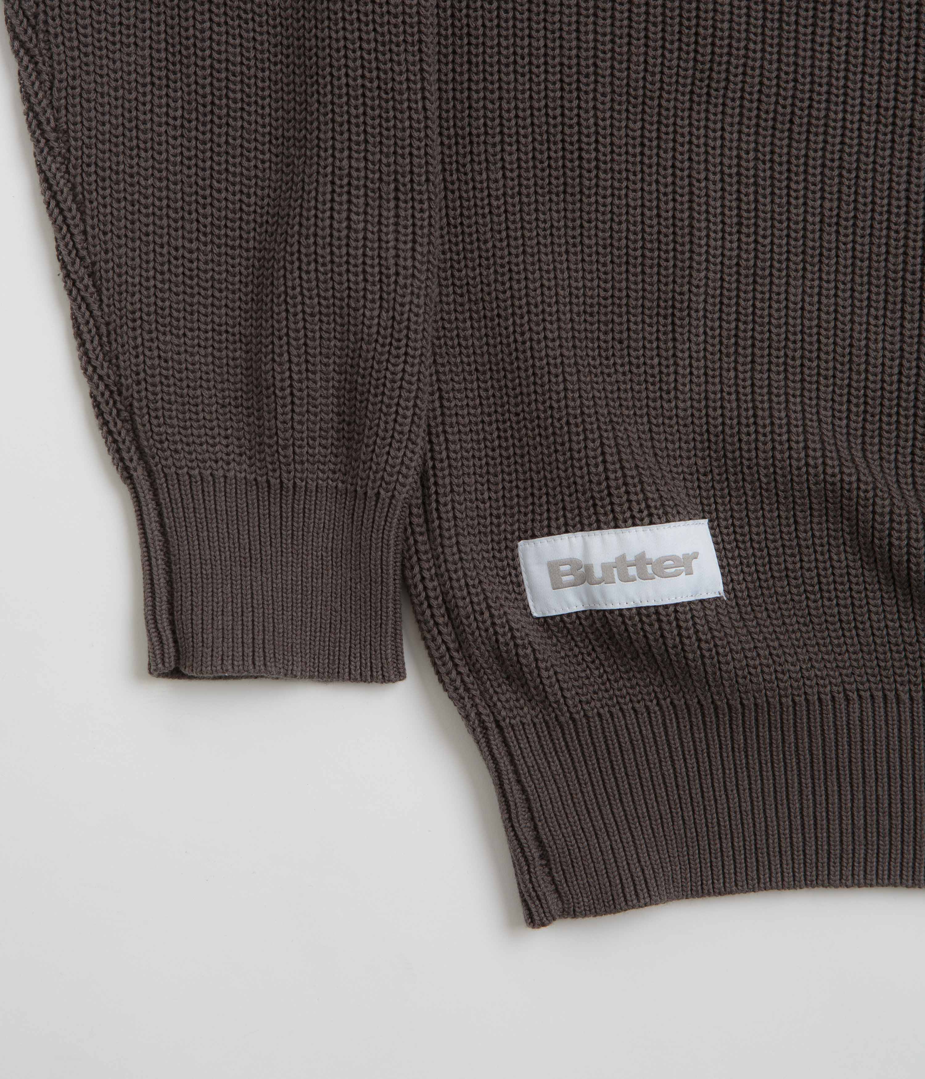 Butter Goods Sunflower Knit Sweatshirt - Charcoal - Image 4