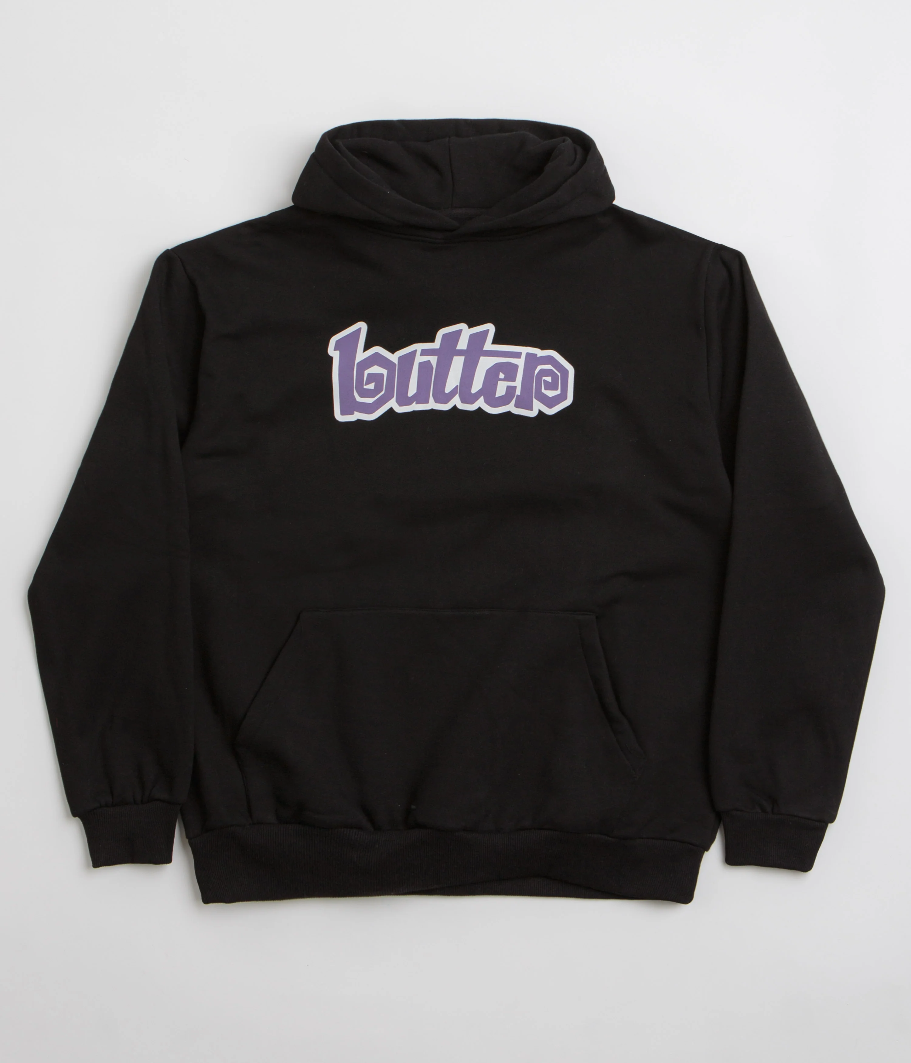 Butter Goods Swirl Hoodie - Black / Purple