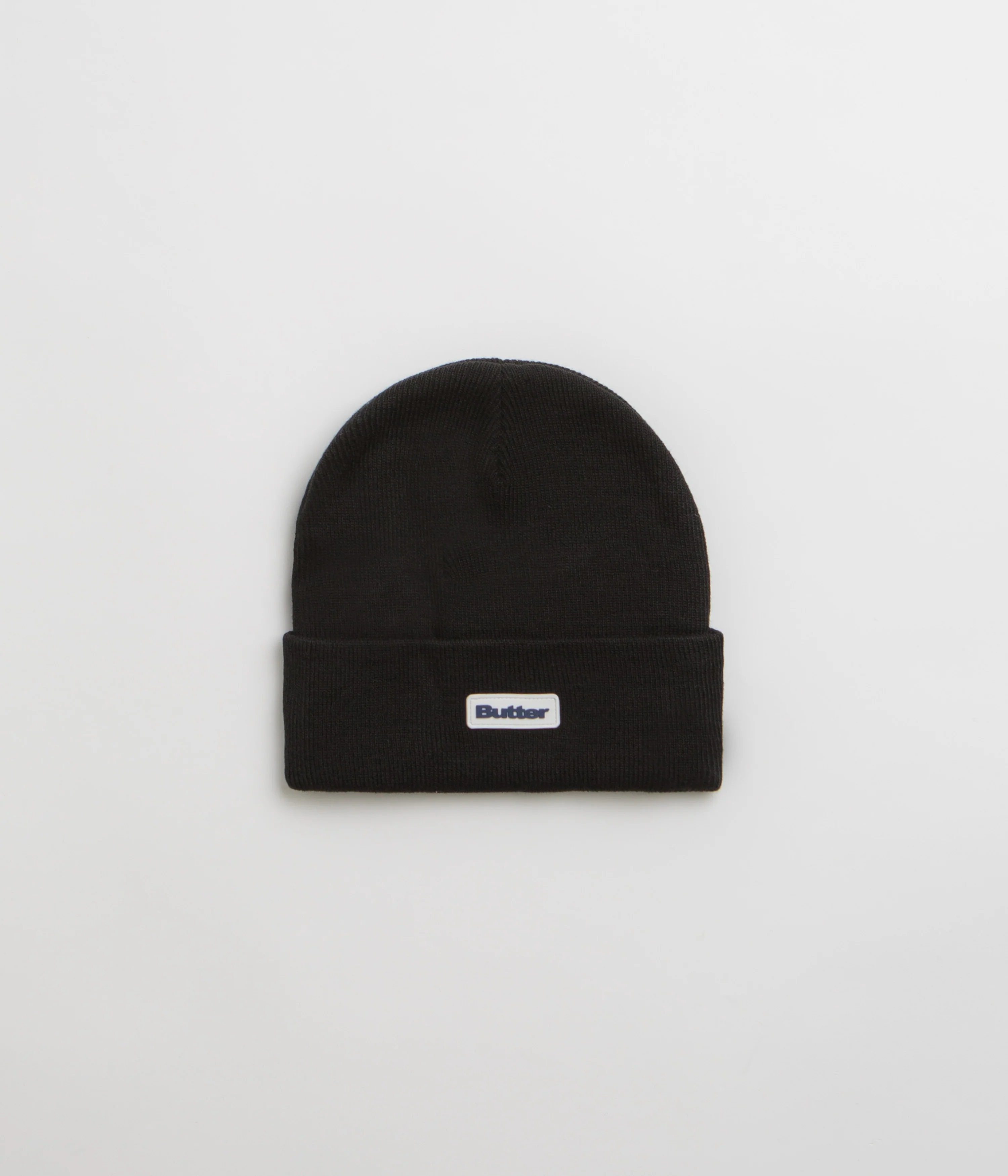 Butter Goods Tall Cuff Beanie - Black / Black