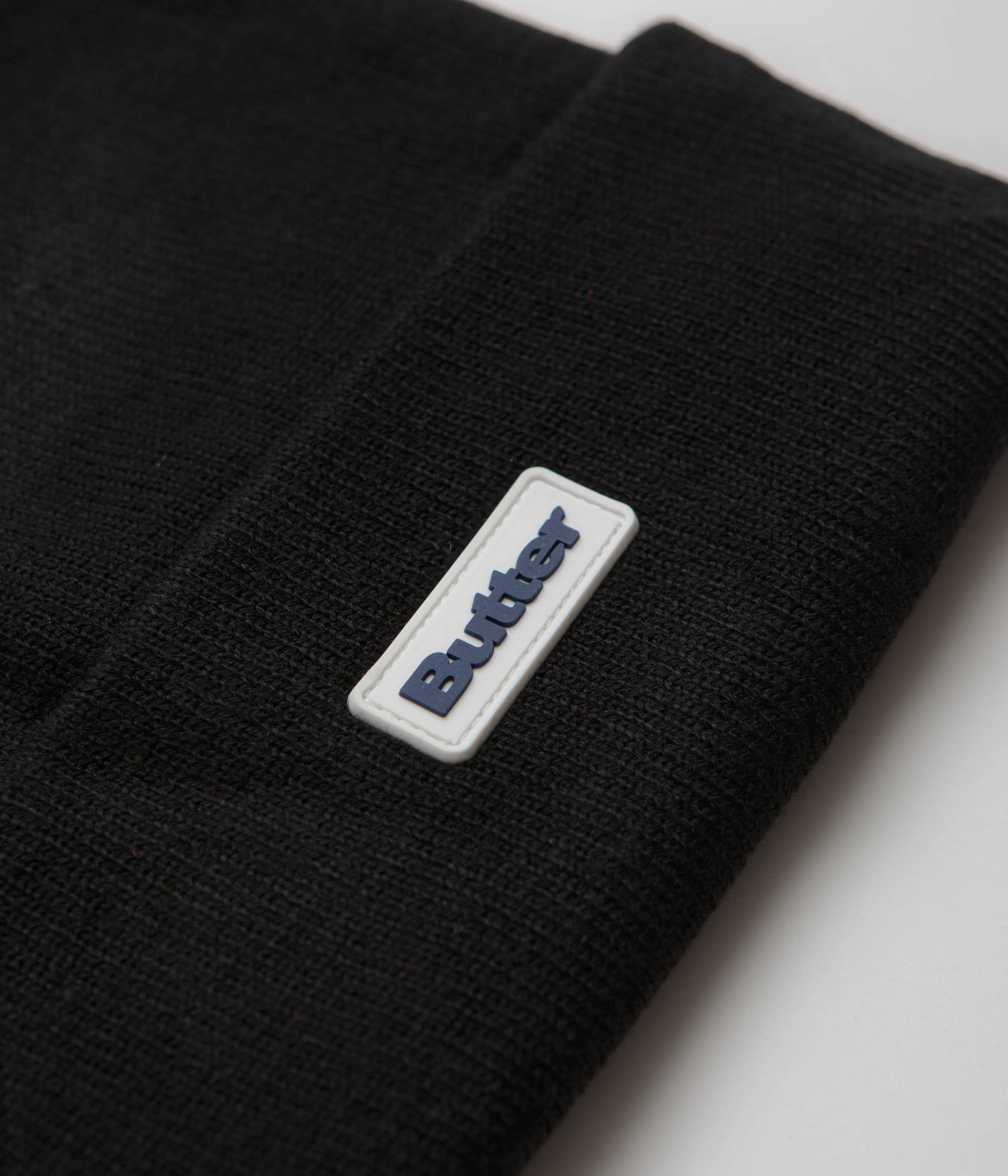 Butter Goods Tall Cuff Beanie - Black / Black - Image 2