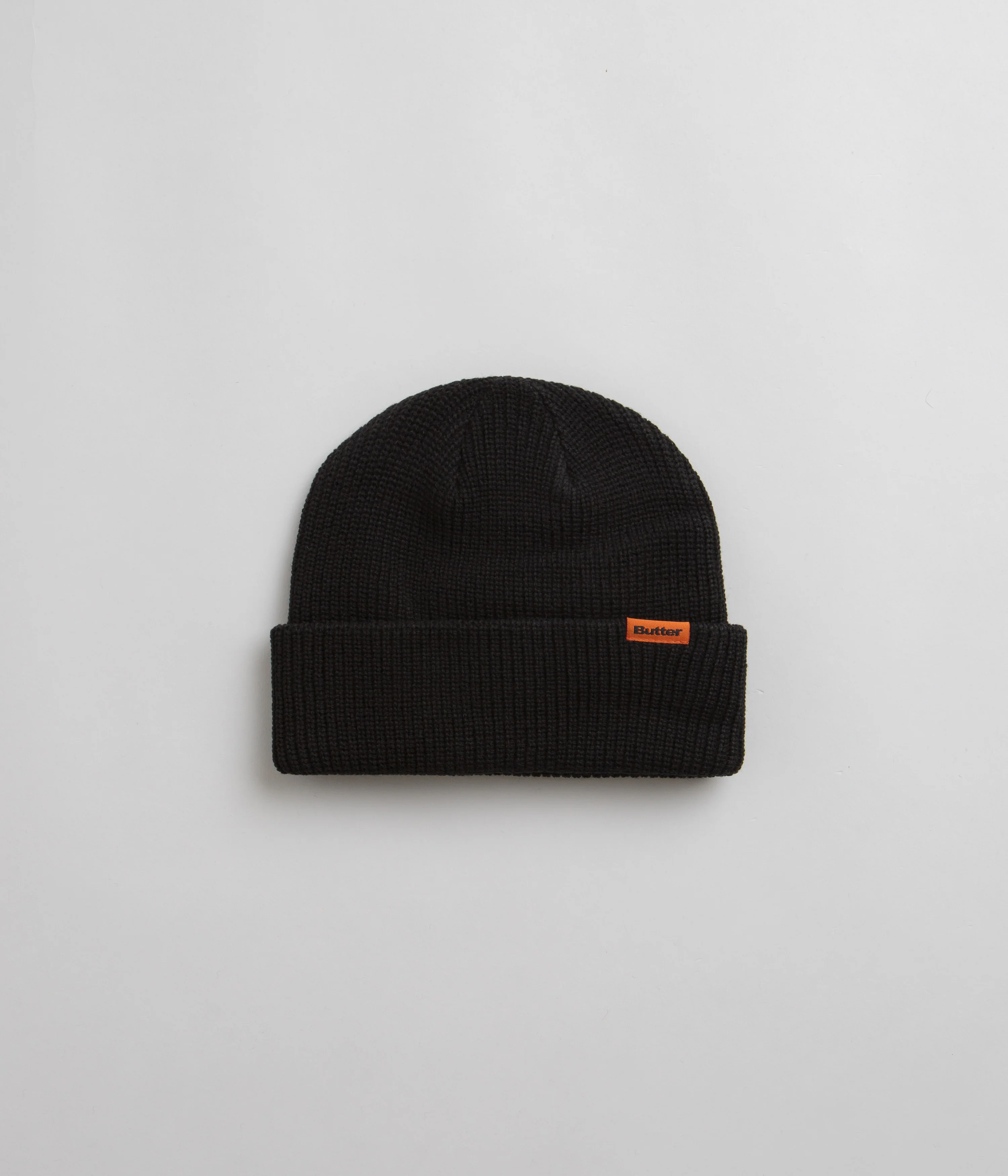 Butter Goods Tall Wharfie Beanie - Black / Orange