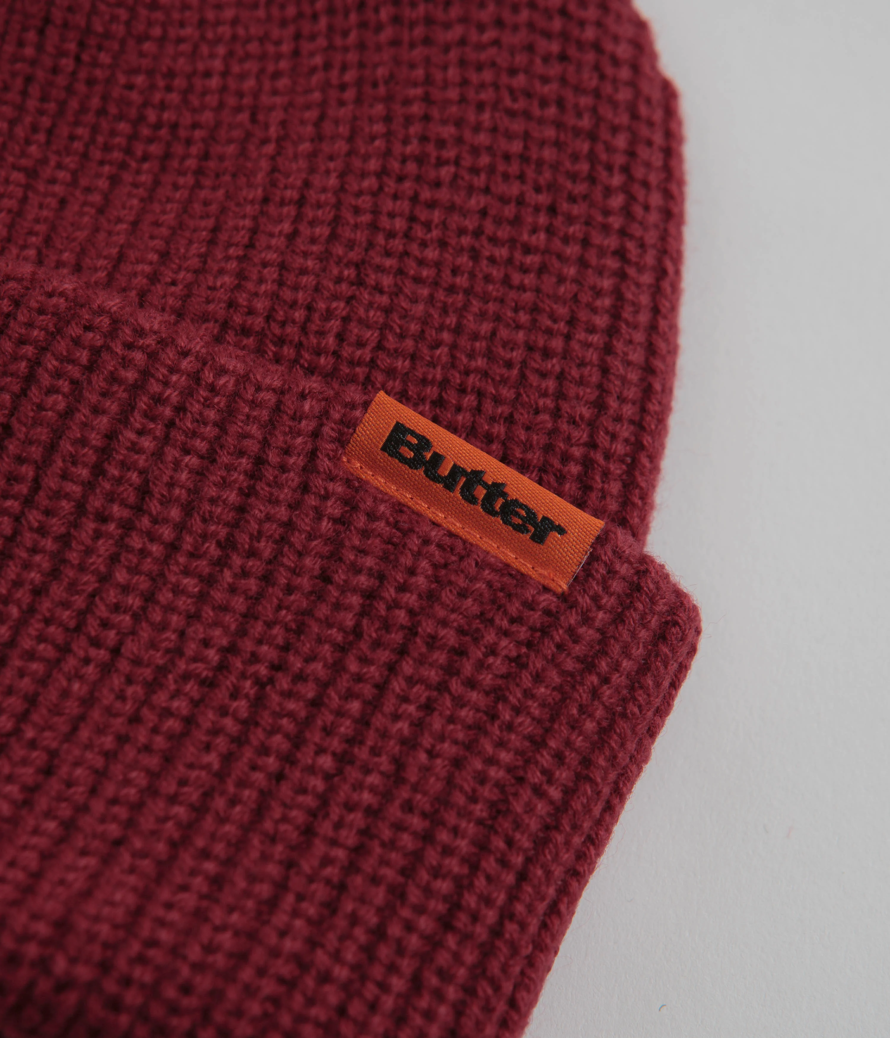 Butter Goods Tall Wharfie Beanie - Burgundy - Image 2