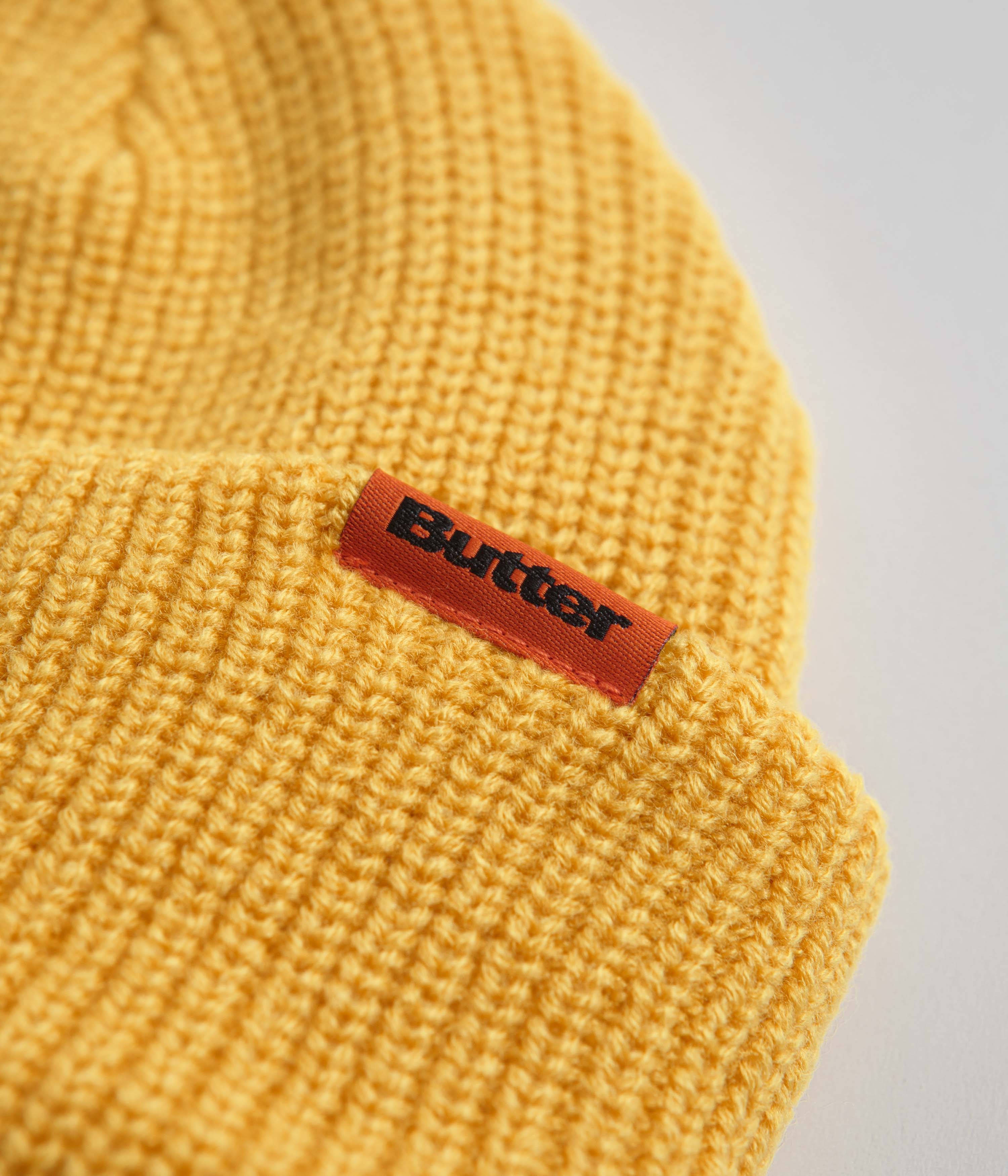 Butter Goods Tall Wharfie Beanie - Yellow - Image 2