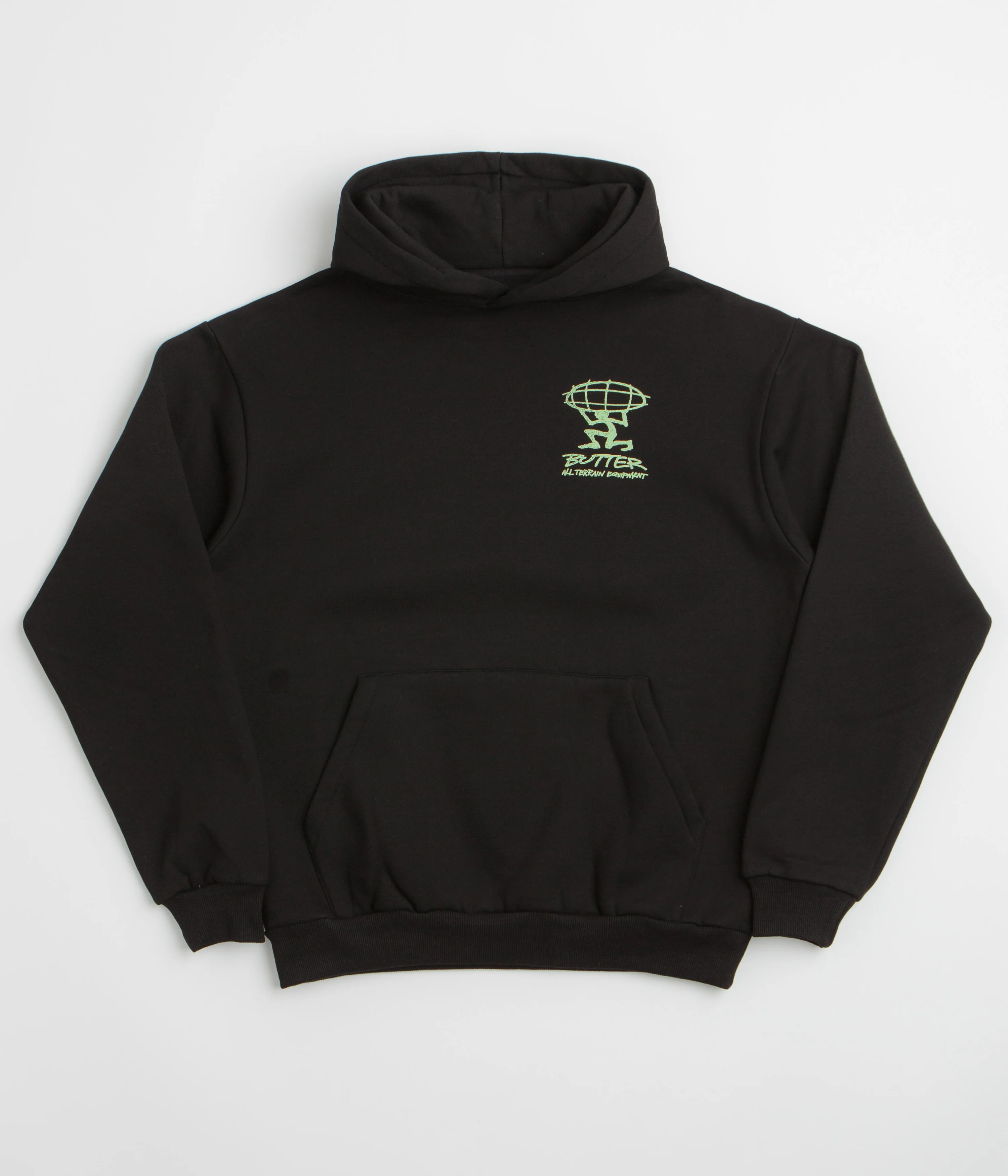 Butter Goods Terrain Hoodie - Black / Green / Black - Image 2