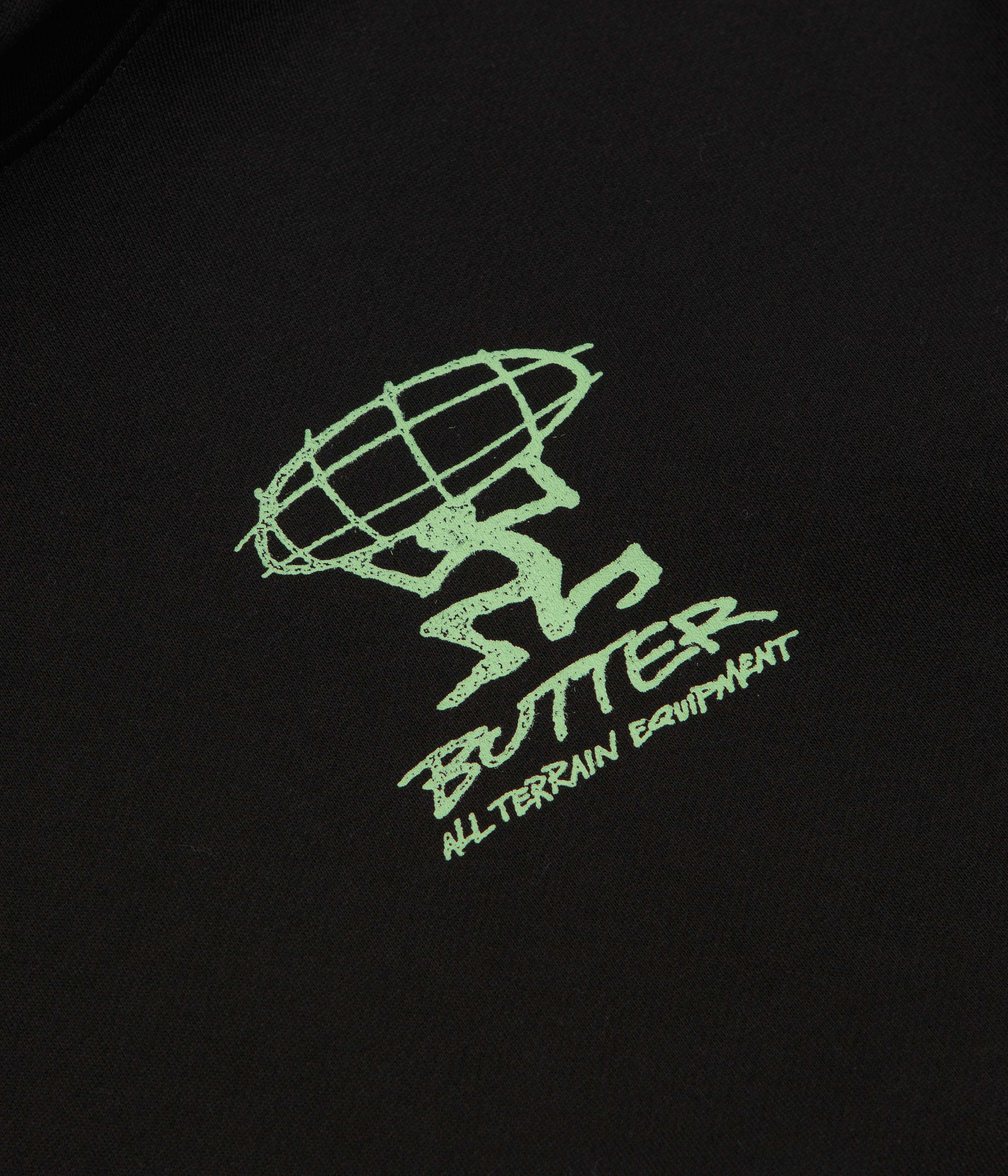 Butter Goods Terrain Hoodie - Black / Green / Black - Image 5