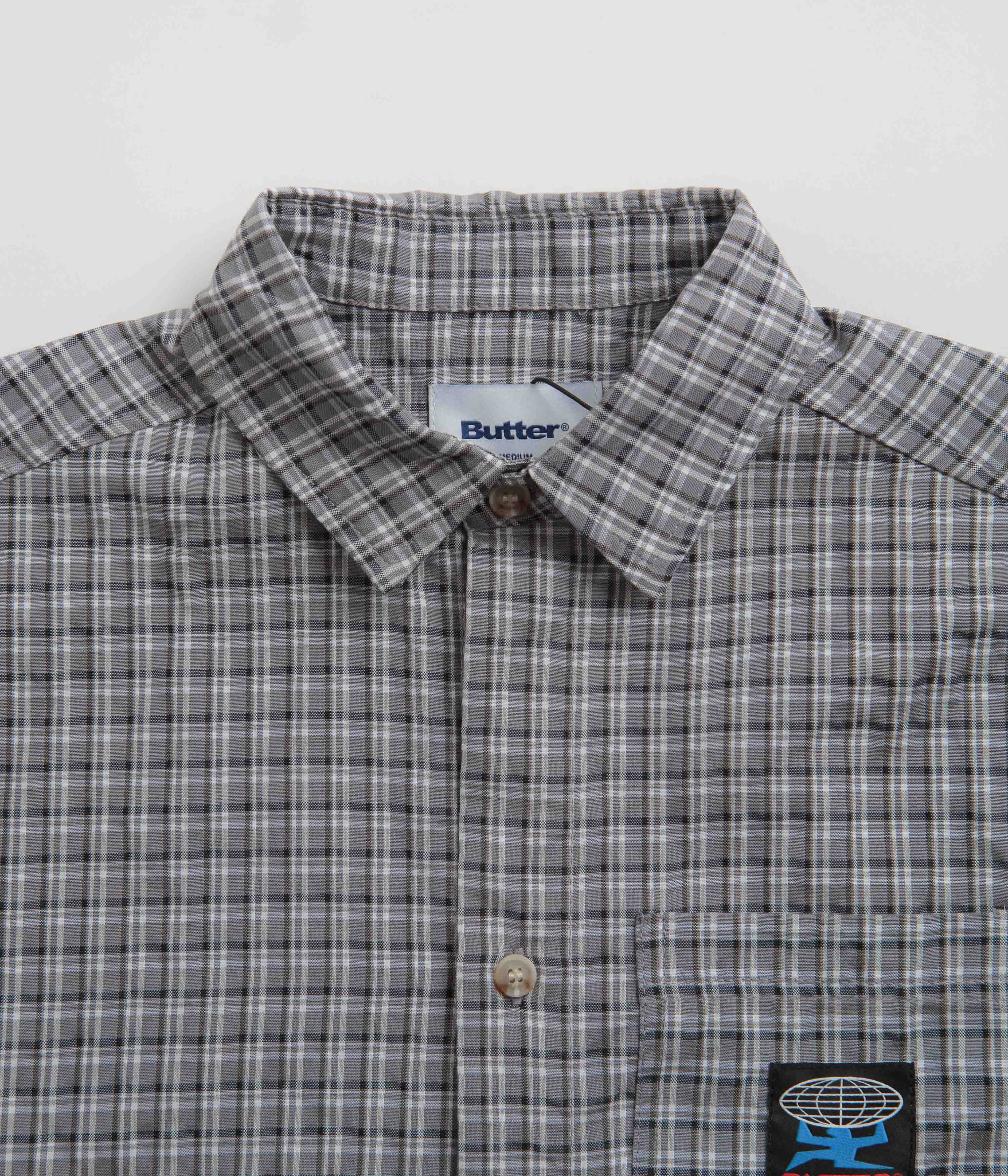 Butter Goods Terrain Short Sleeve Shirt - Stone / Black - Image 3