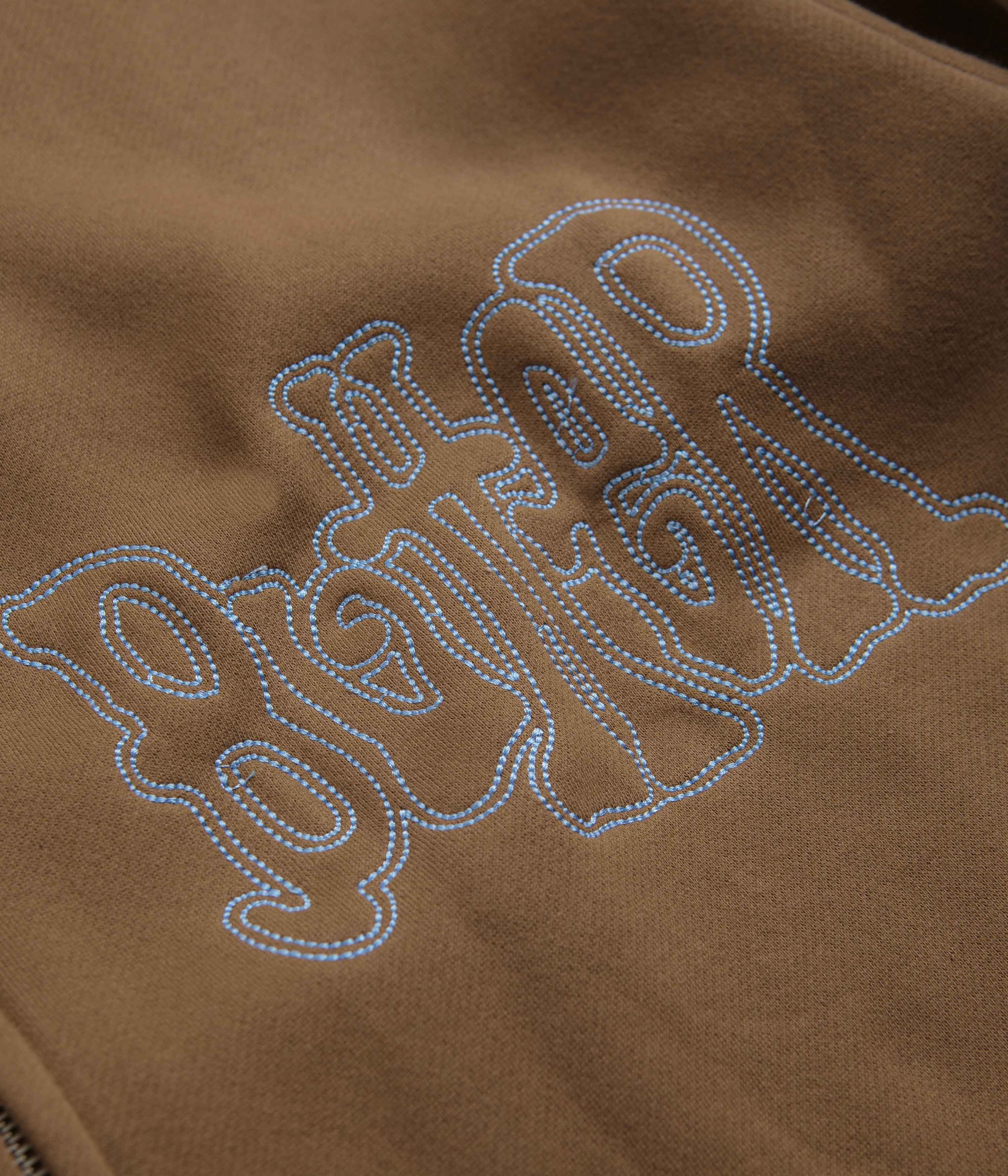 Butter Goods Tour Zip-Thru Hoodie - Chocolate - Image 3