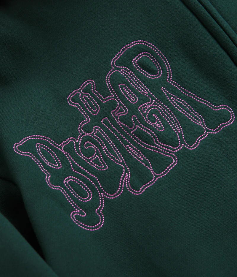 Butter Goods Tour Zip-Thru Hoodie - Dark Green - Image 3