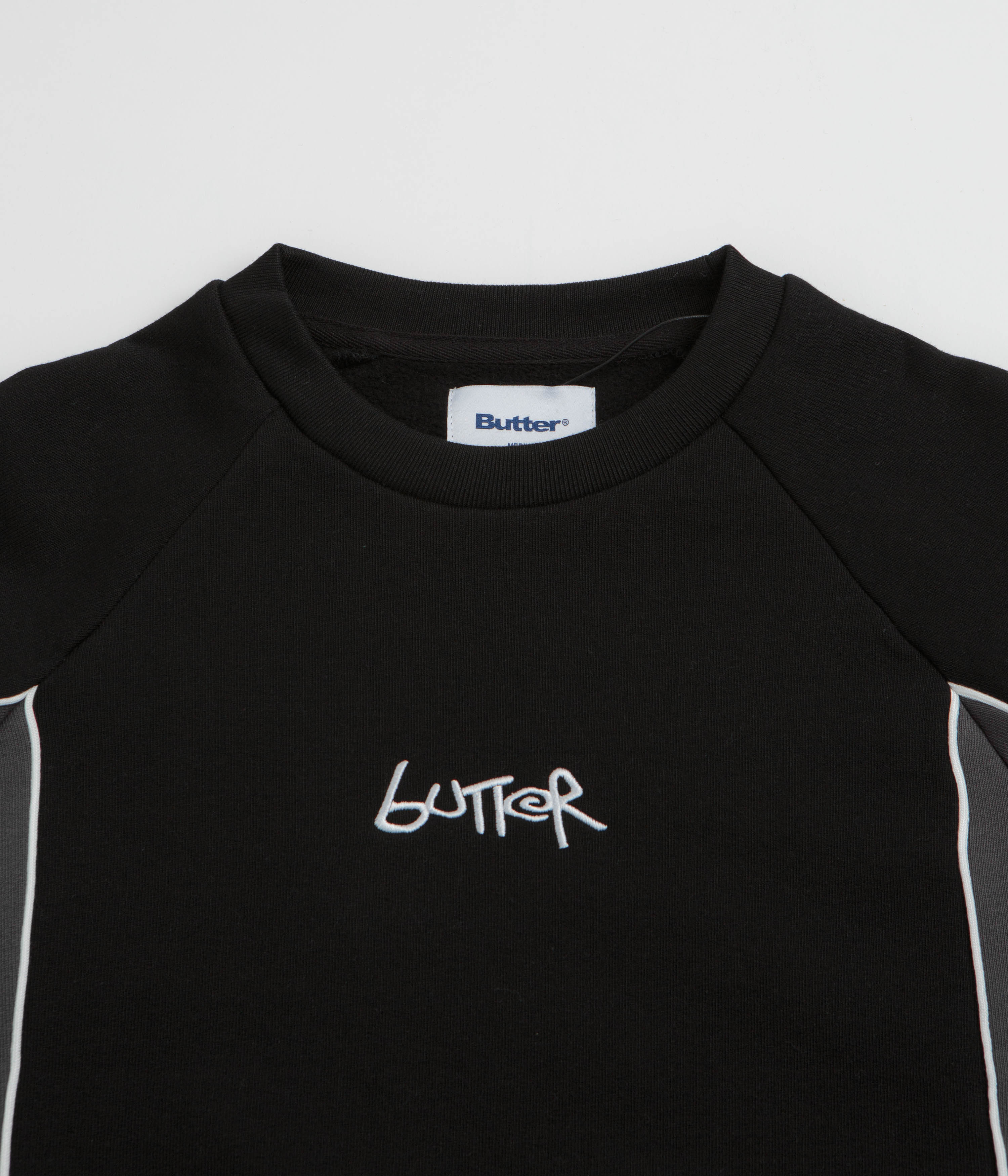 Butter Goods Tread Crewneck Sweatshirt - Black / Charcoal - Image 2