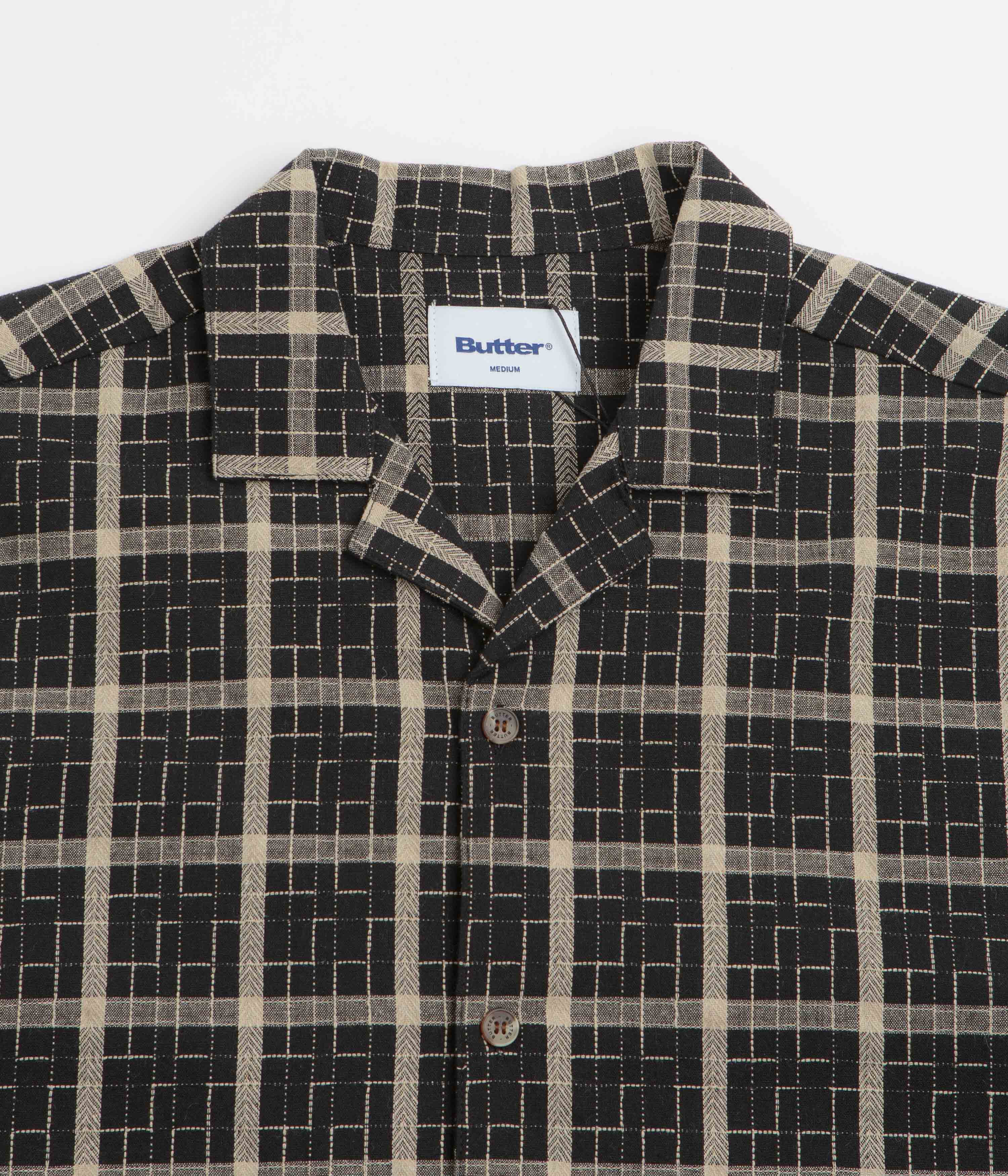 Butter Goods Vacation Short Sleeve Shirt - Black - Image 2
