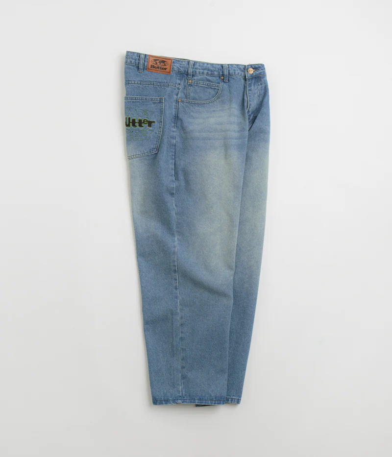 Butter Goods Warped Jeans - Washed Mid Blue - Image 2