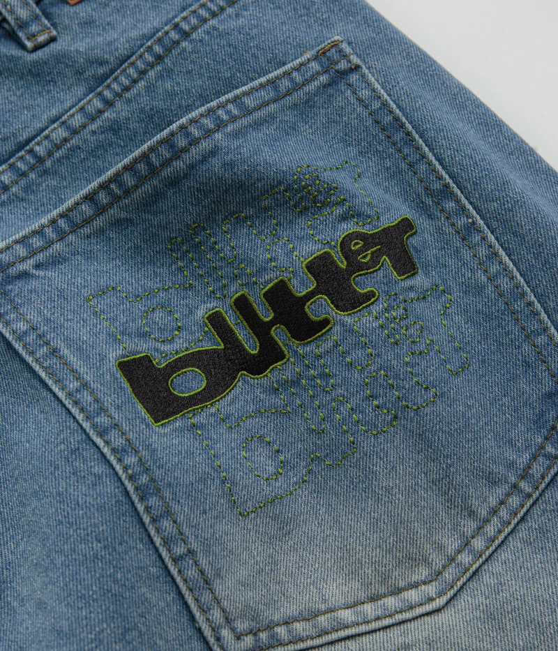 Butter Goods Warped Jeans - Washed Mid Blue - Image 8