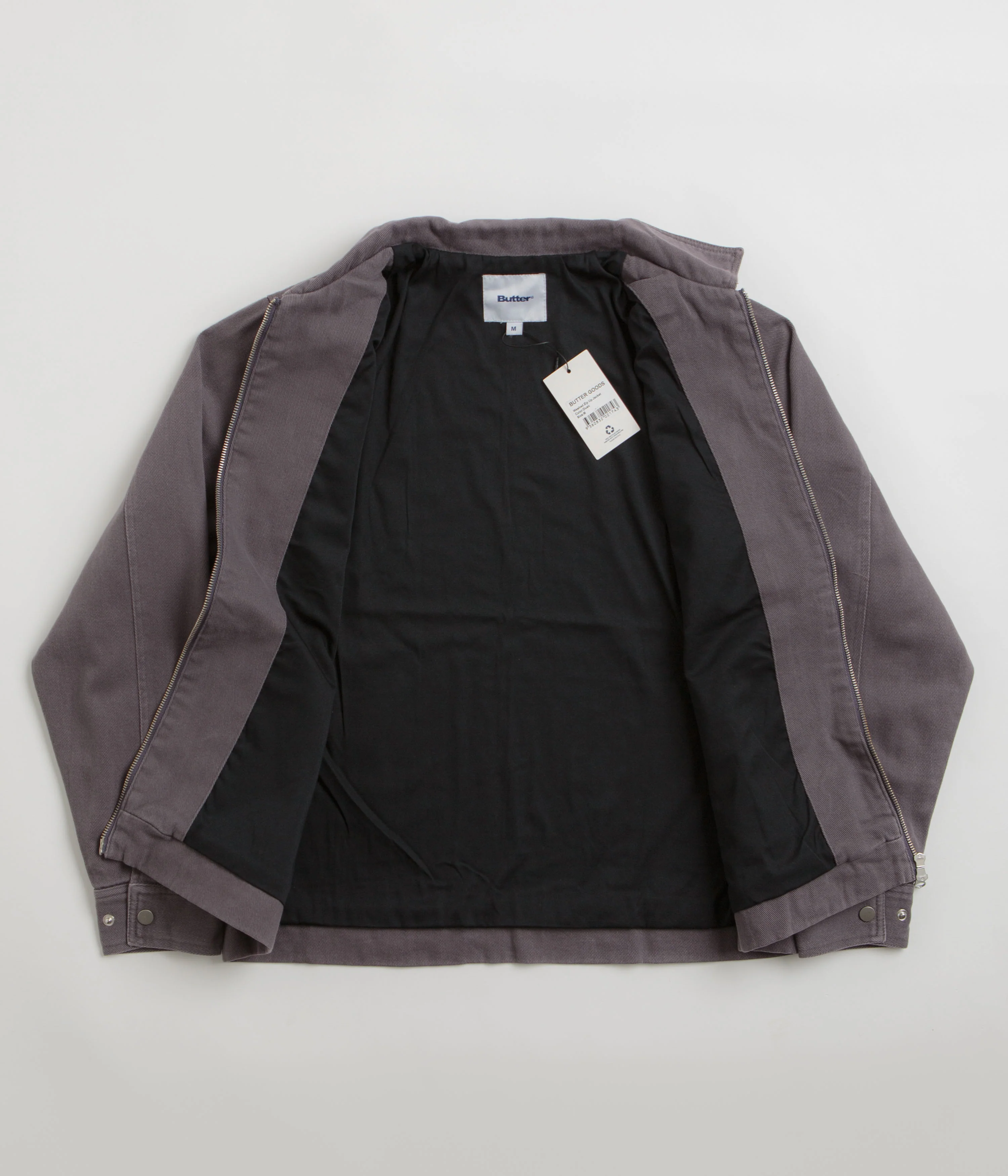 Butter Goods Washed Zip Up Jacket - Dusk - Image 2