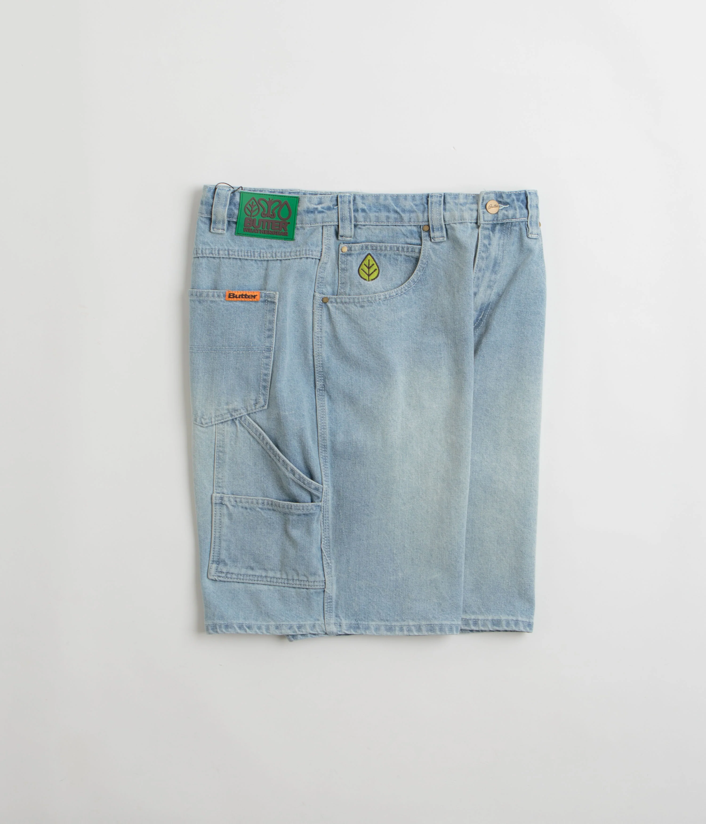 Butter Goods Weathergear Denim Shorts - Faded Blue - Image 2