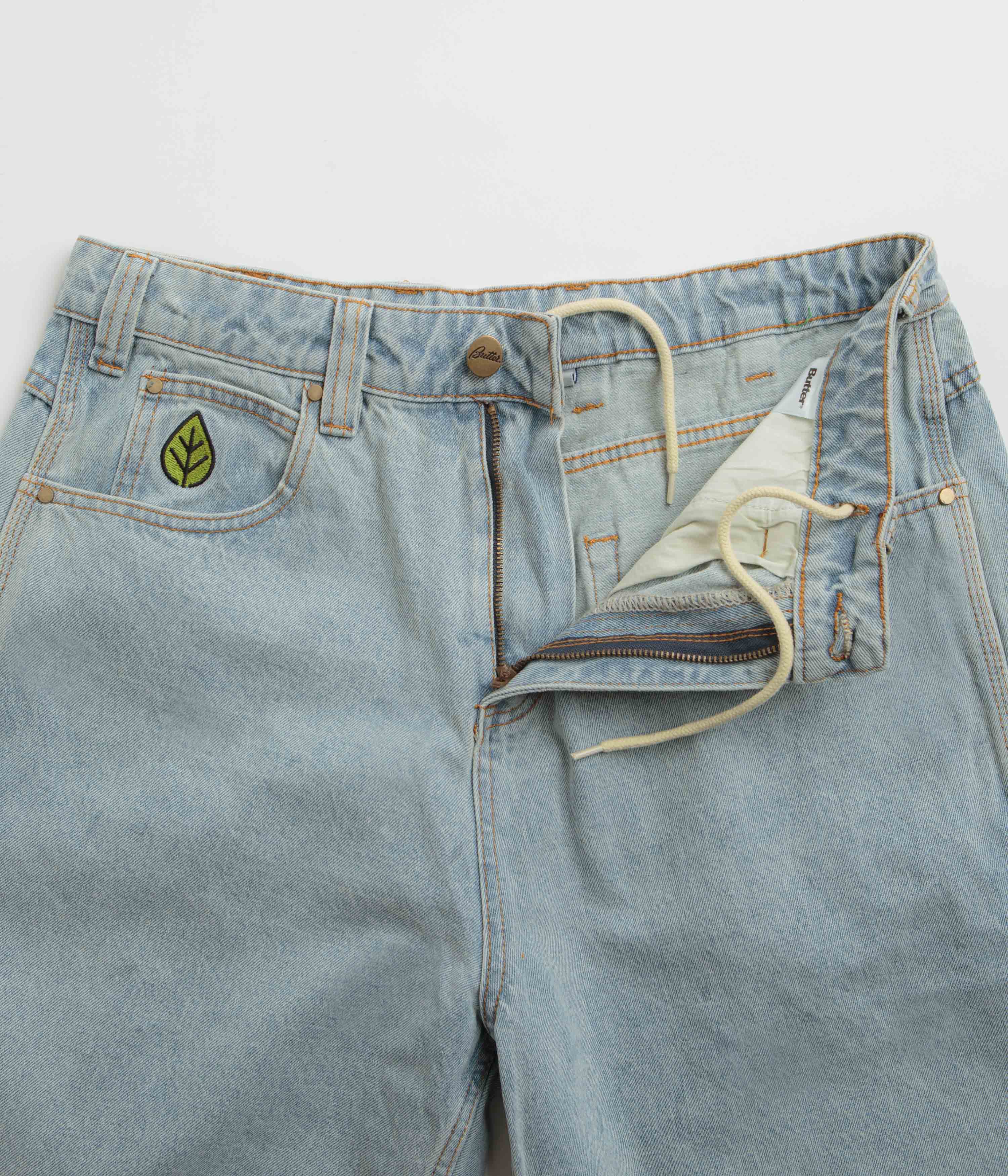 Butter Goods Weathergear Denim Shorts - Faded Light Wash - Image 5