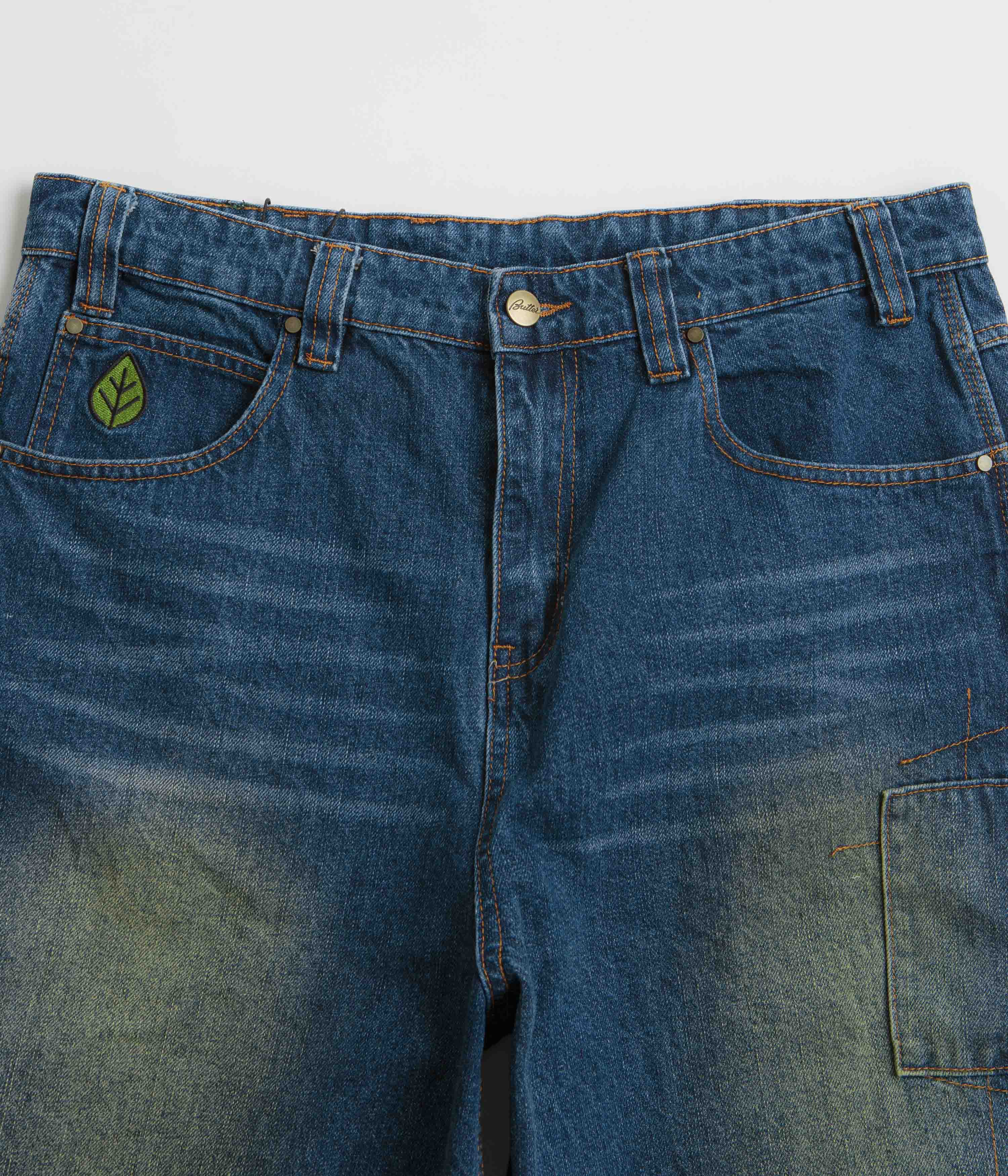 Butter Goods Weathergear Denim Shorts - Repaired Indigo - Image 5