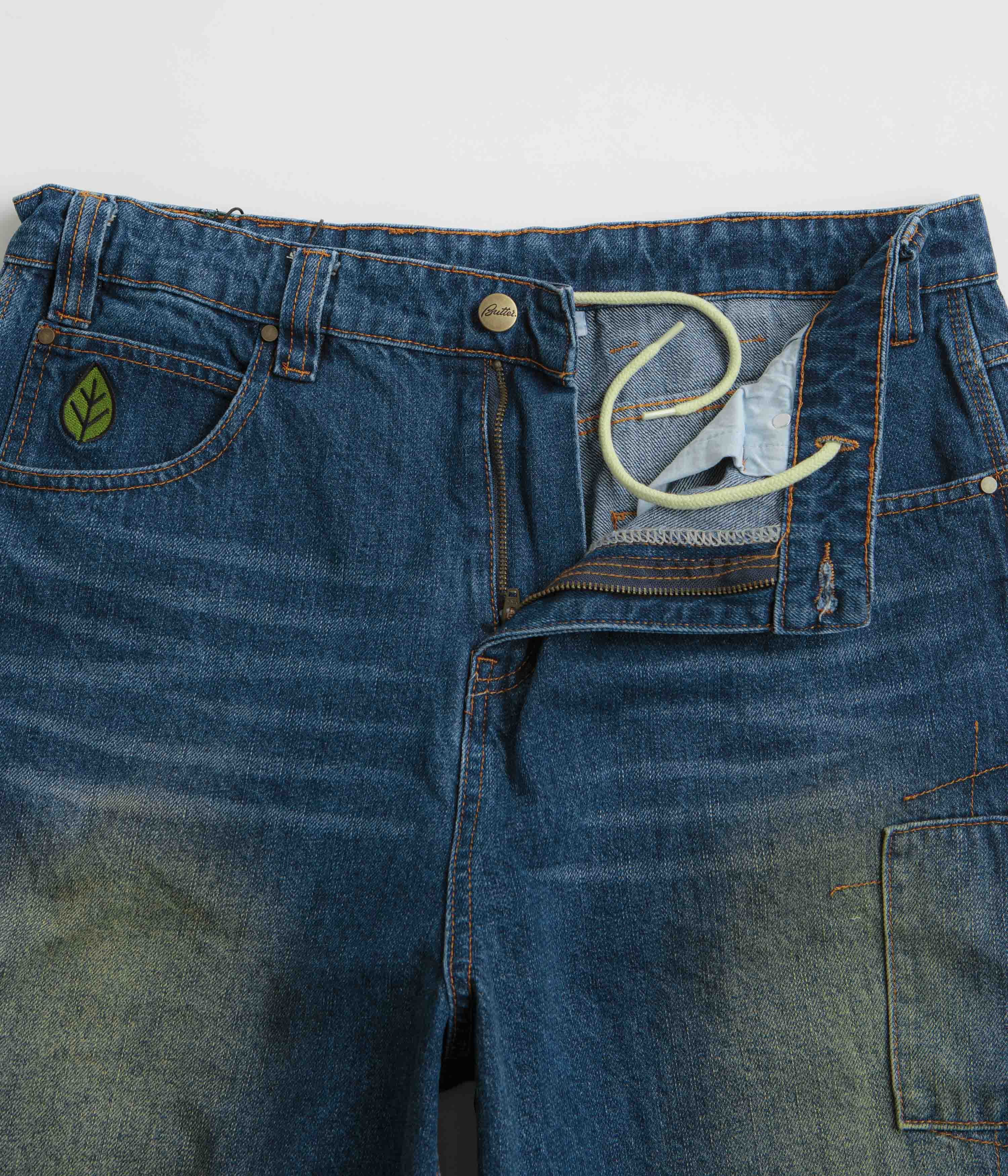 Butter Goods Weathergear Denim Shorts - Repaired Indigo - Image 6