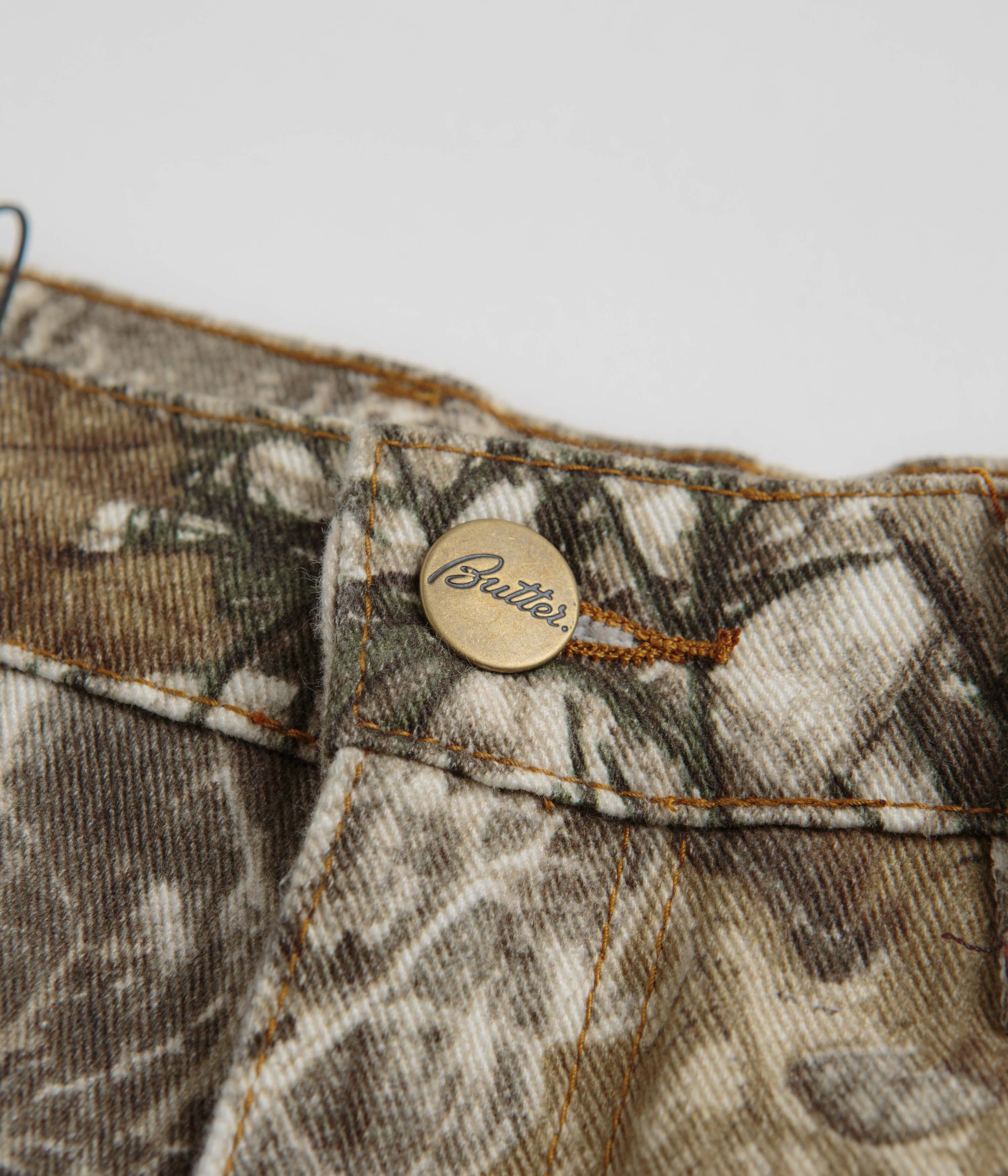Butter Goods Weathergear Heavyweight Denim Shorts - Forest Camo - Image 6