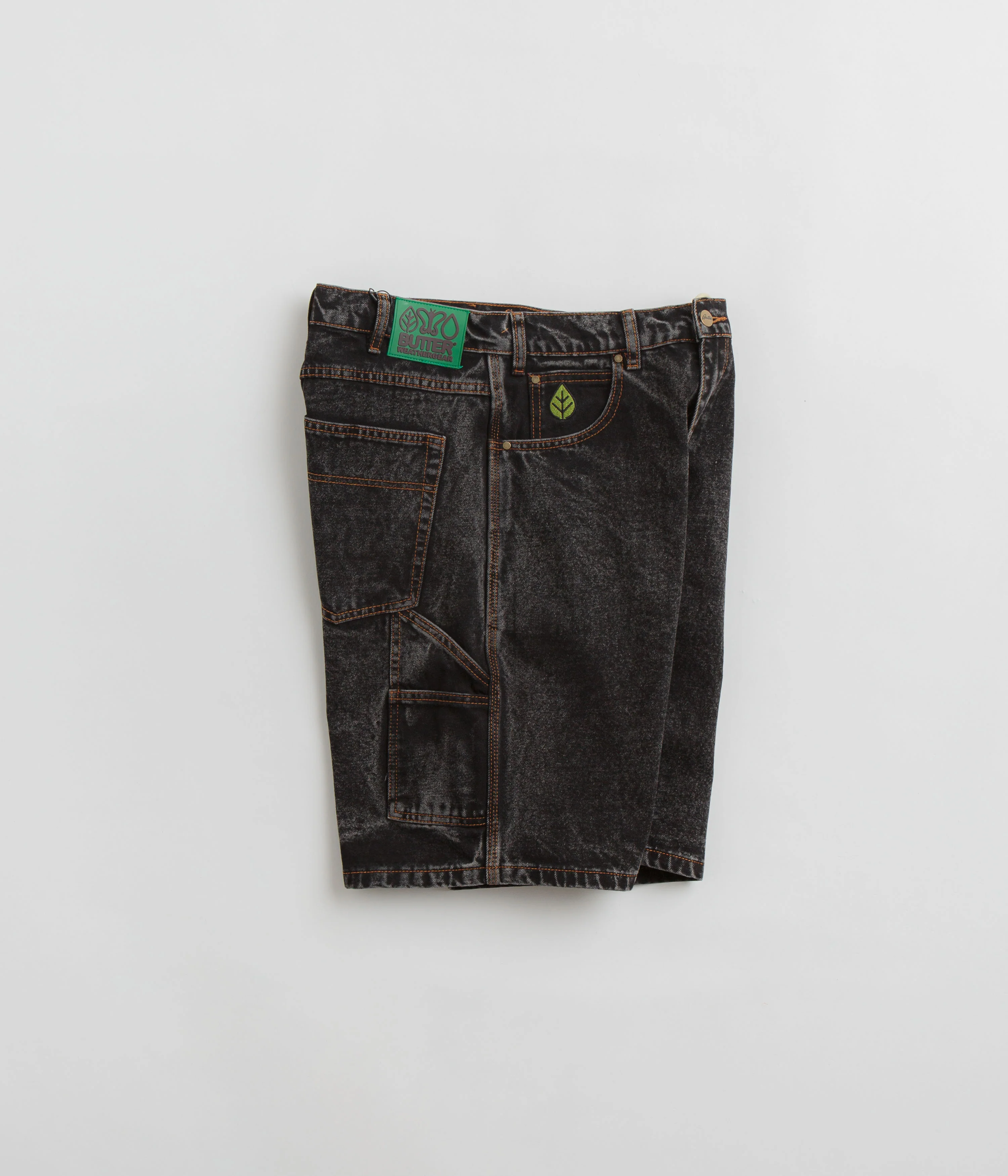 Butter Goods Weathergear Heavyweight Denim Shorts - Gun Metal - Image 2