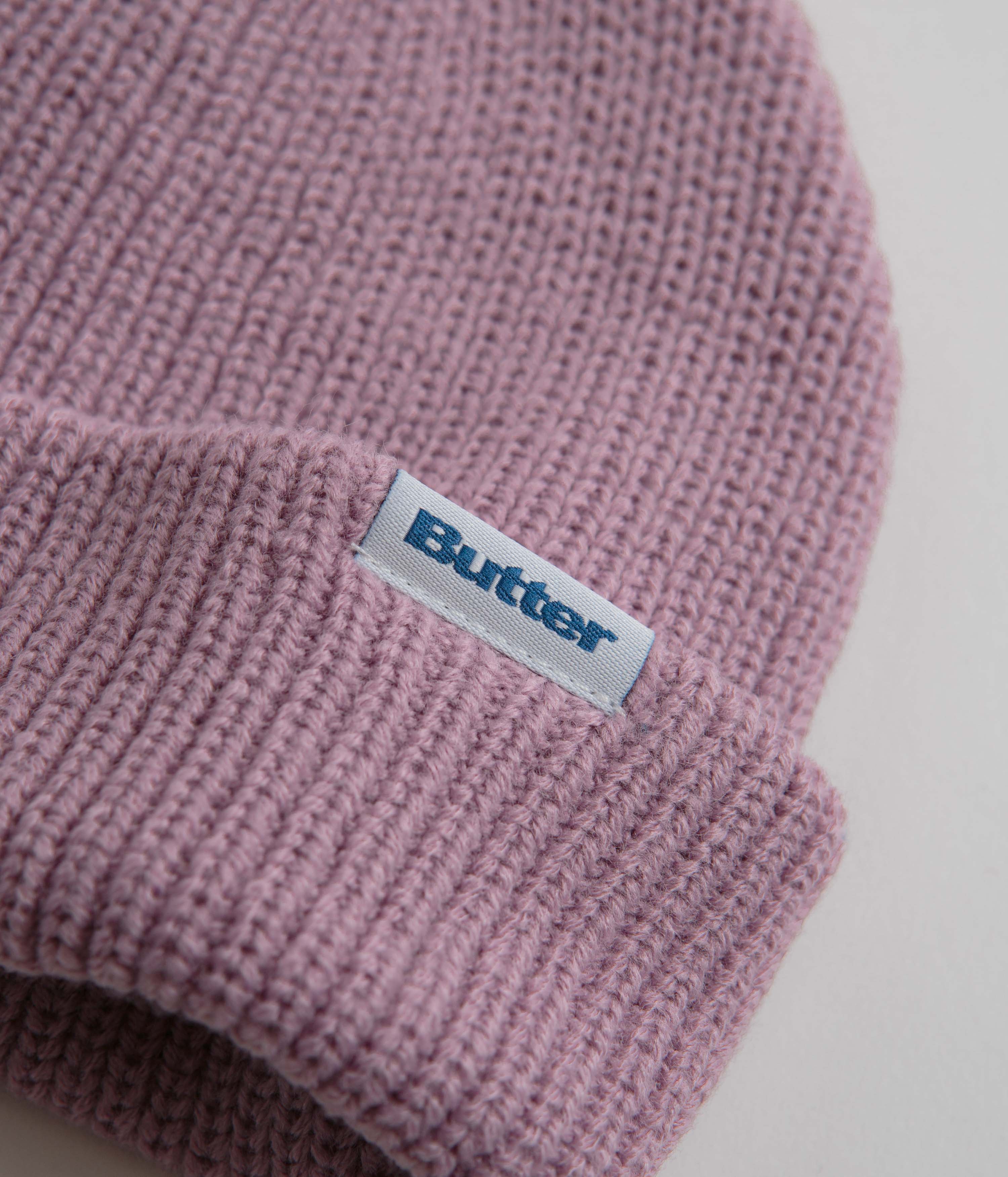 Butter Goods Wharfie Beanie - Mauve / White - Image 2