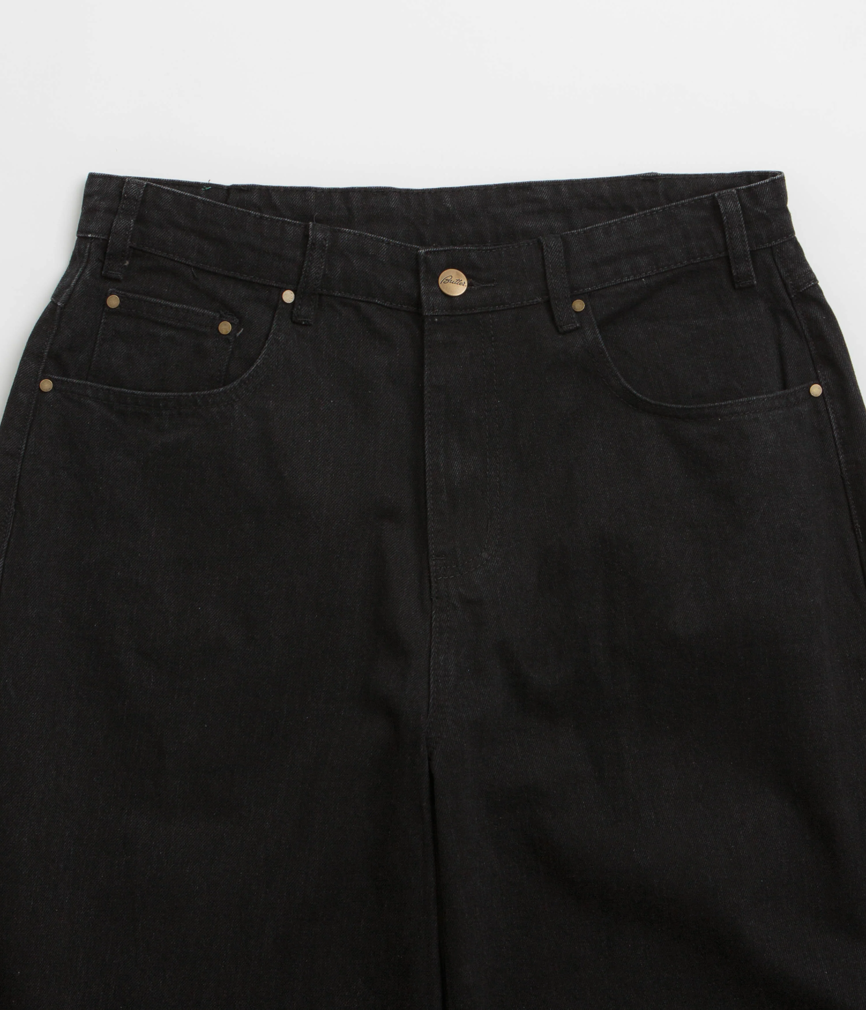Butter Goods Wide Cut Jeans - Dark Washed Black - Image 4