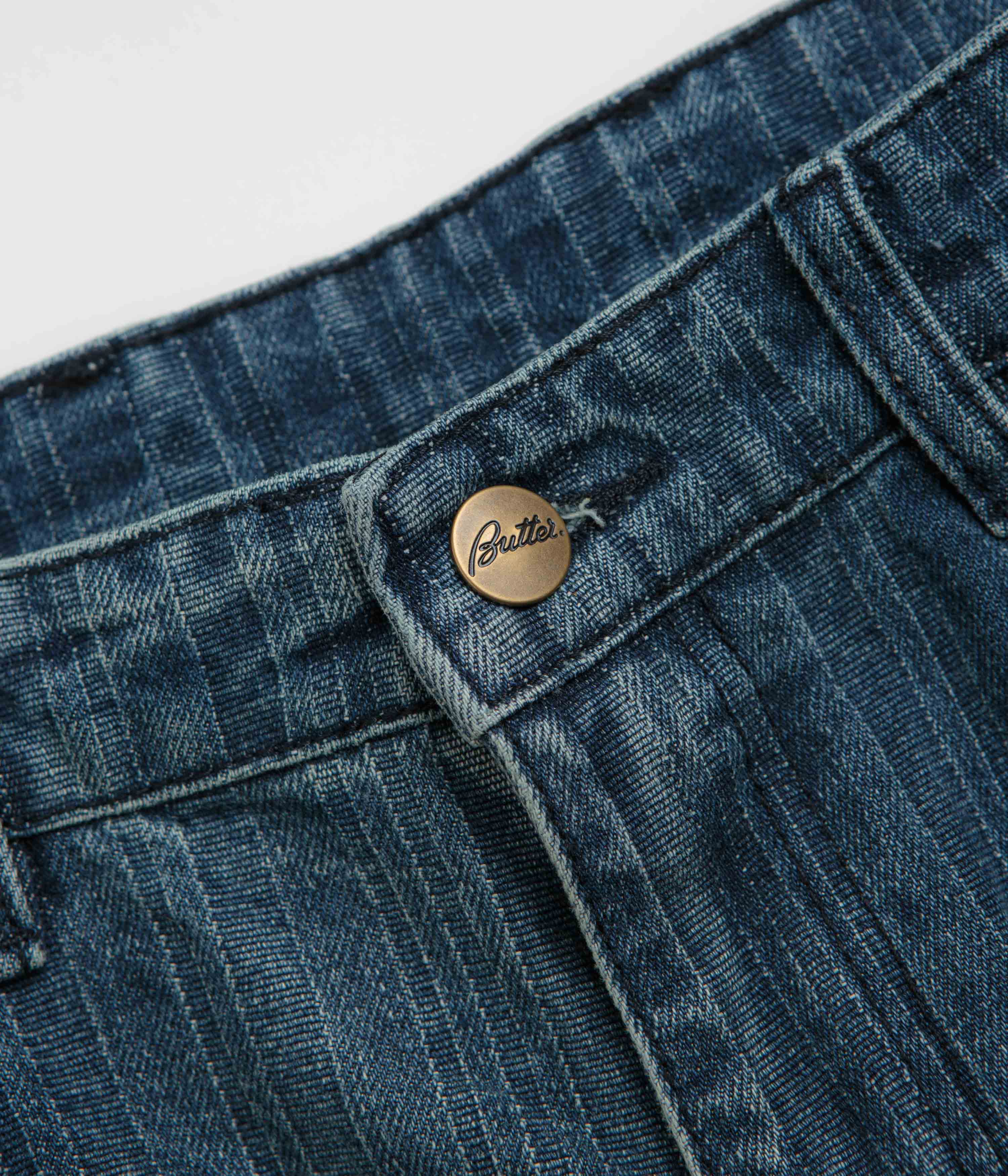 Butter Goods Wide Cut Jeans - Vertical Stripe - Image 5