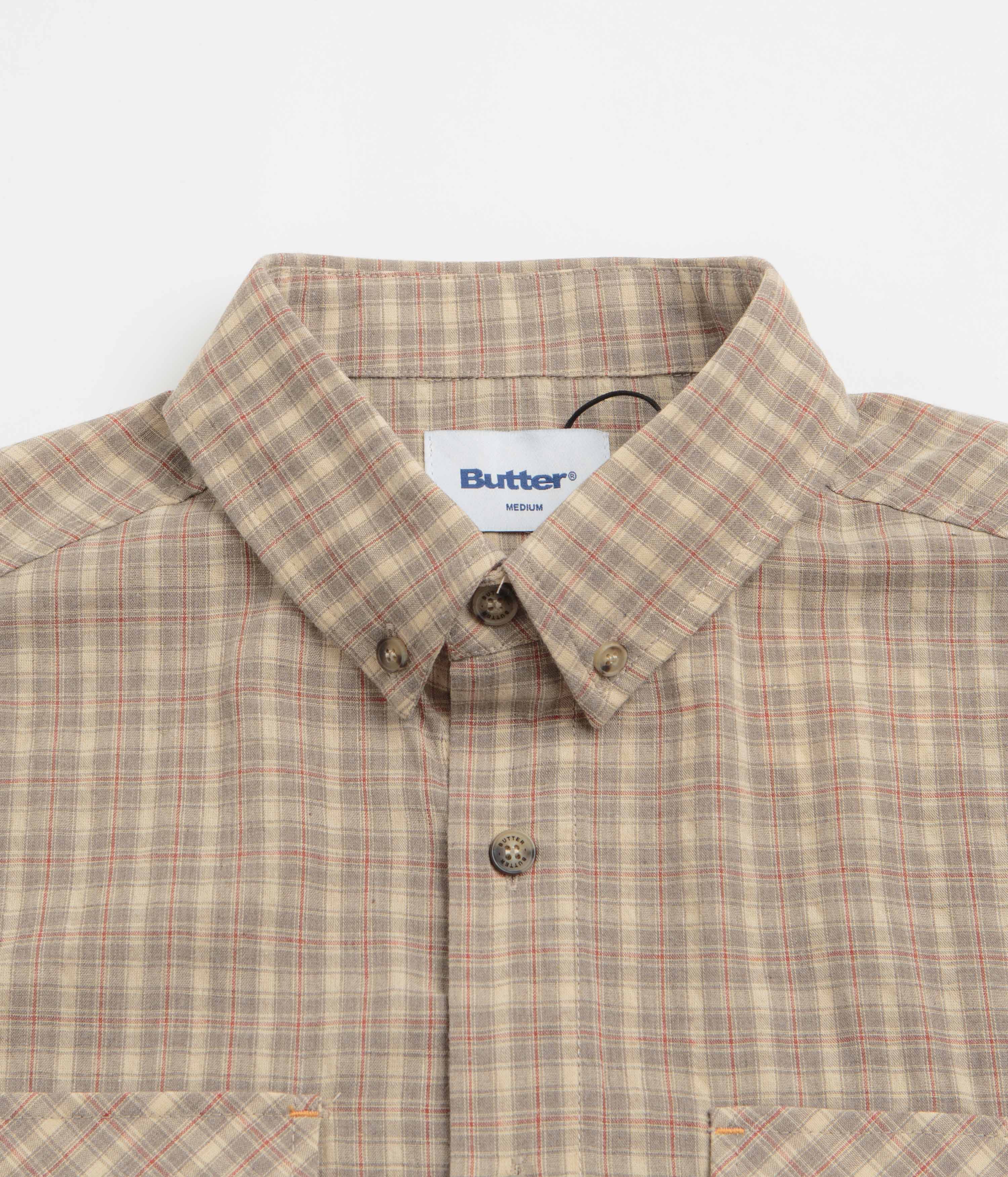 Butter Goods Witness Short Sleeve Shirt - Taupe - Image 2