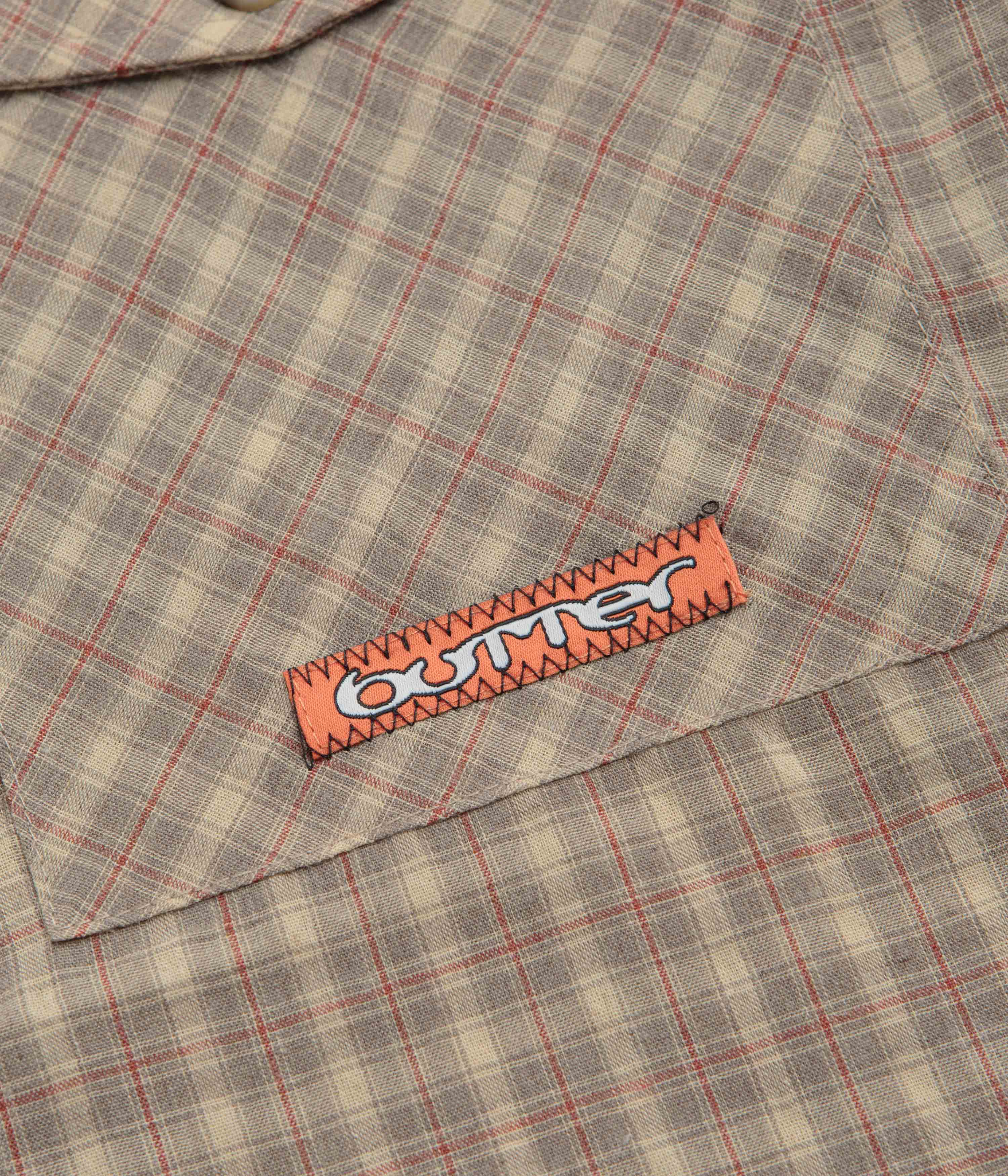 Butter Goods Witness Short Sleeve Shirt - Taupe - Image 3