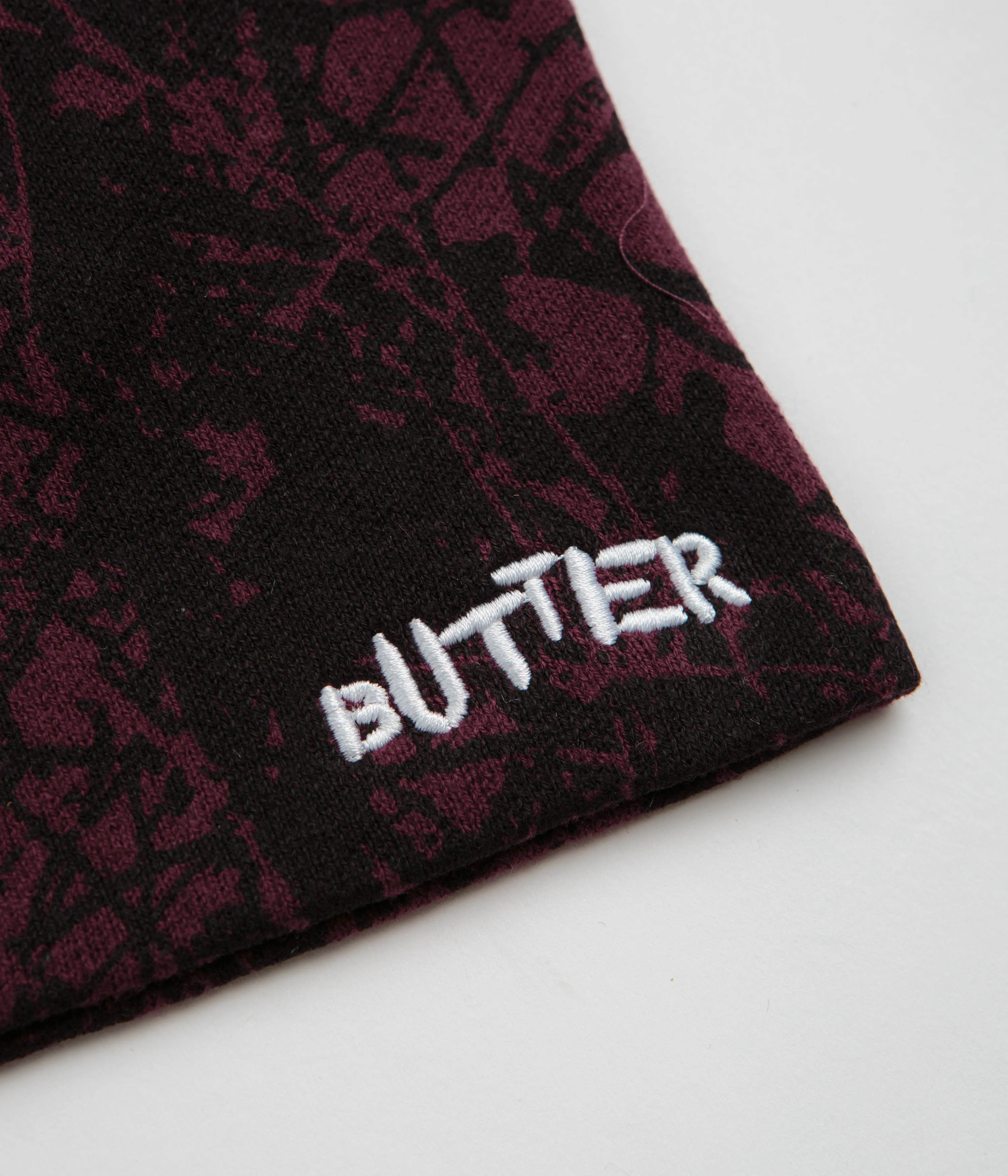Butter Goods Woods Camo Skully Beanie - Rust - Image 2