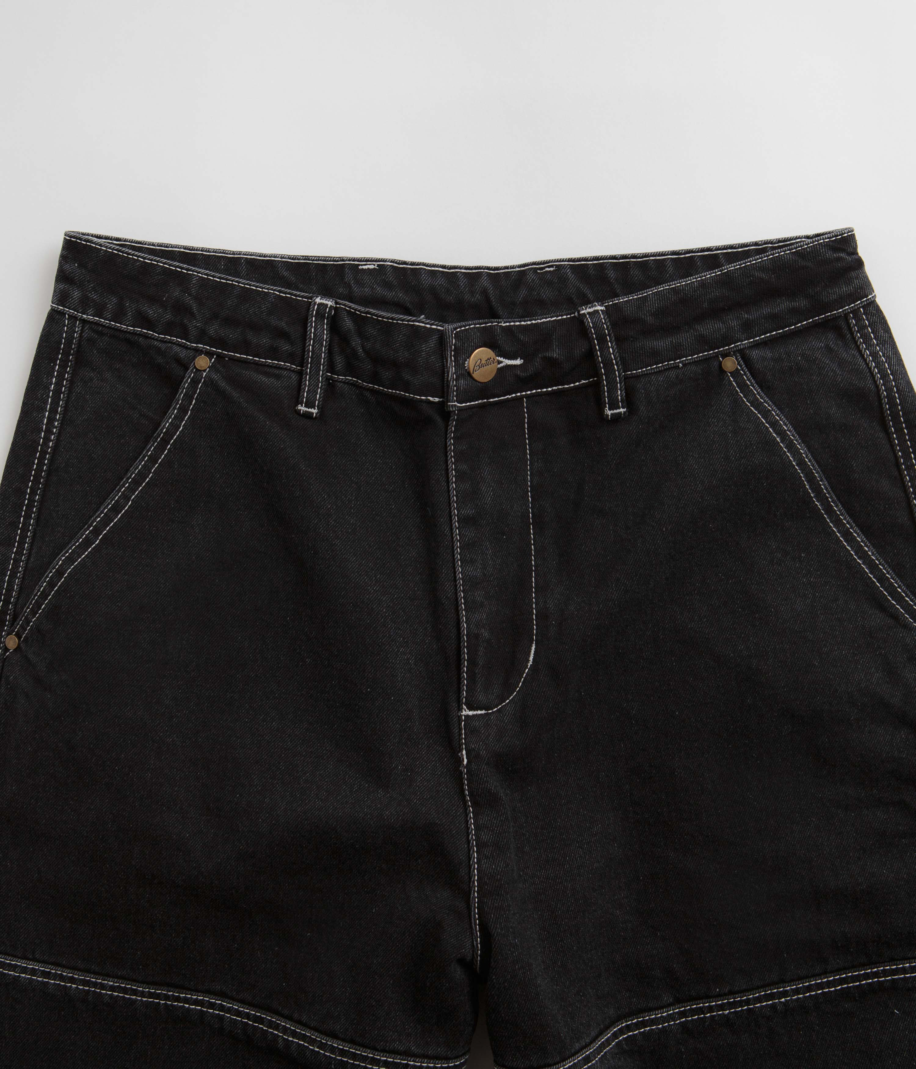 Butter Goods Work Double Knee Pants - Washed Black / Black - Image 4