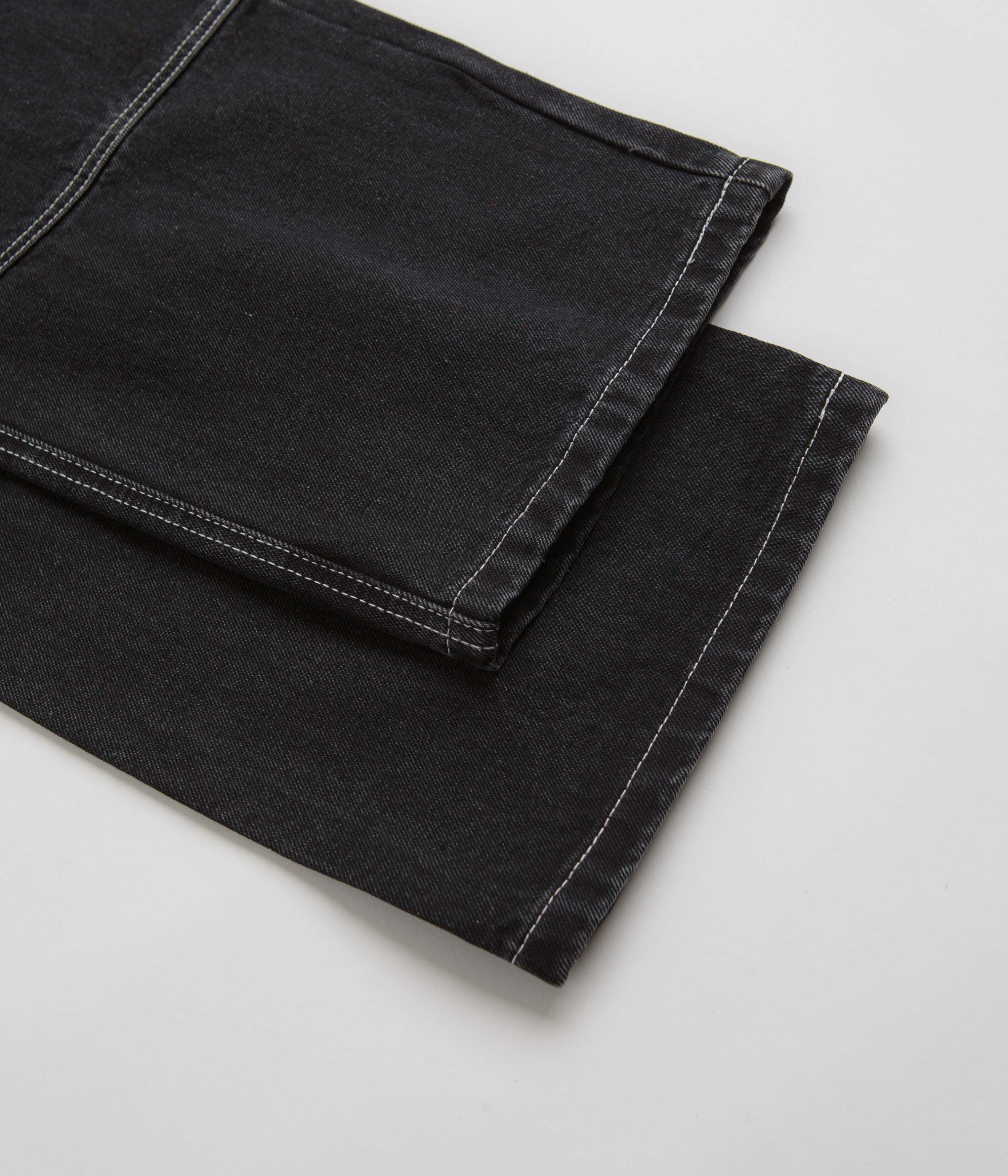 Butter Goods Work Double Knee Pants - Washed Black / Black - Image 8