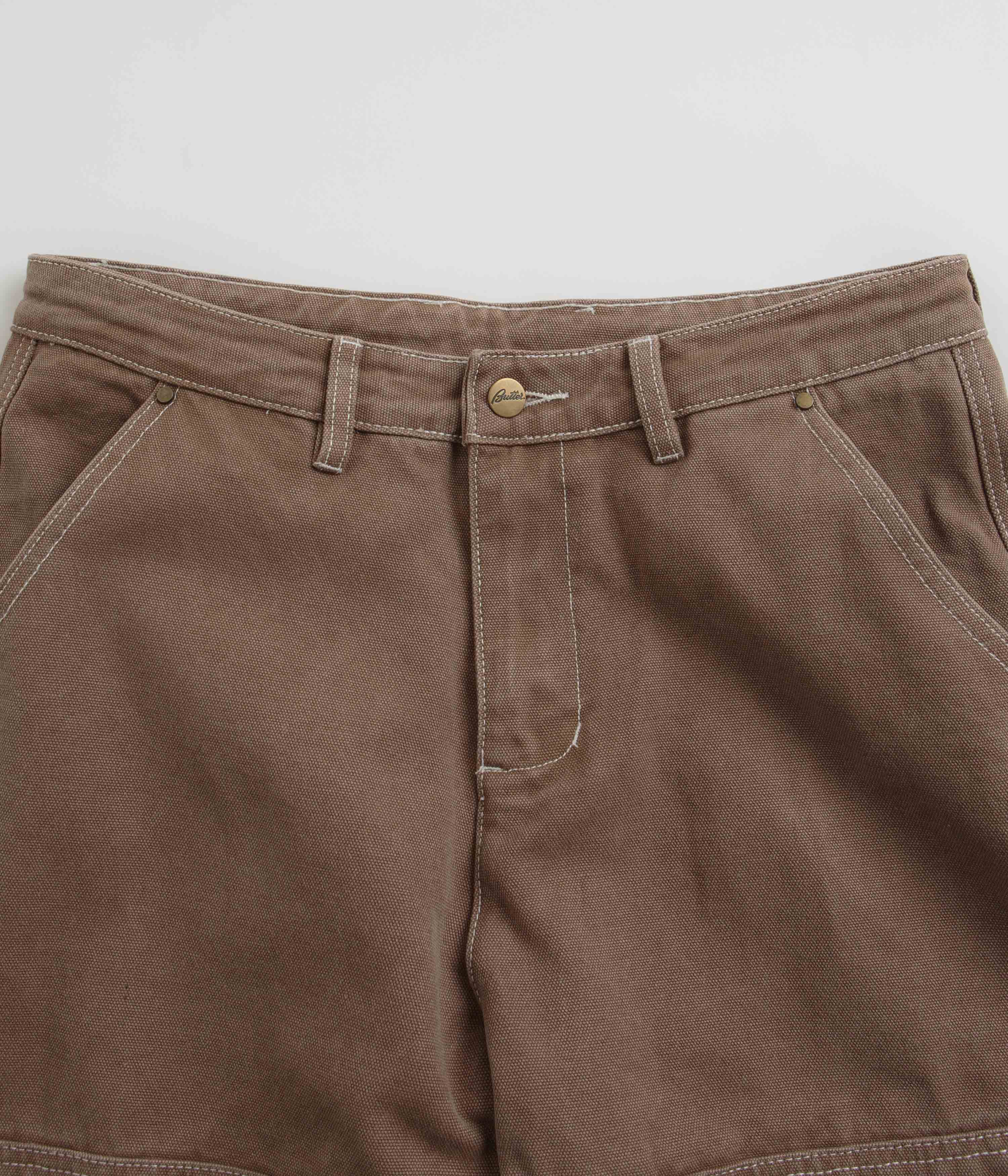 Butter Goods Work Double Knee Pants - Washed Brown - Image 4