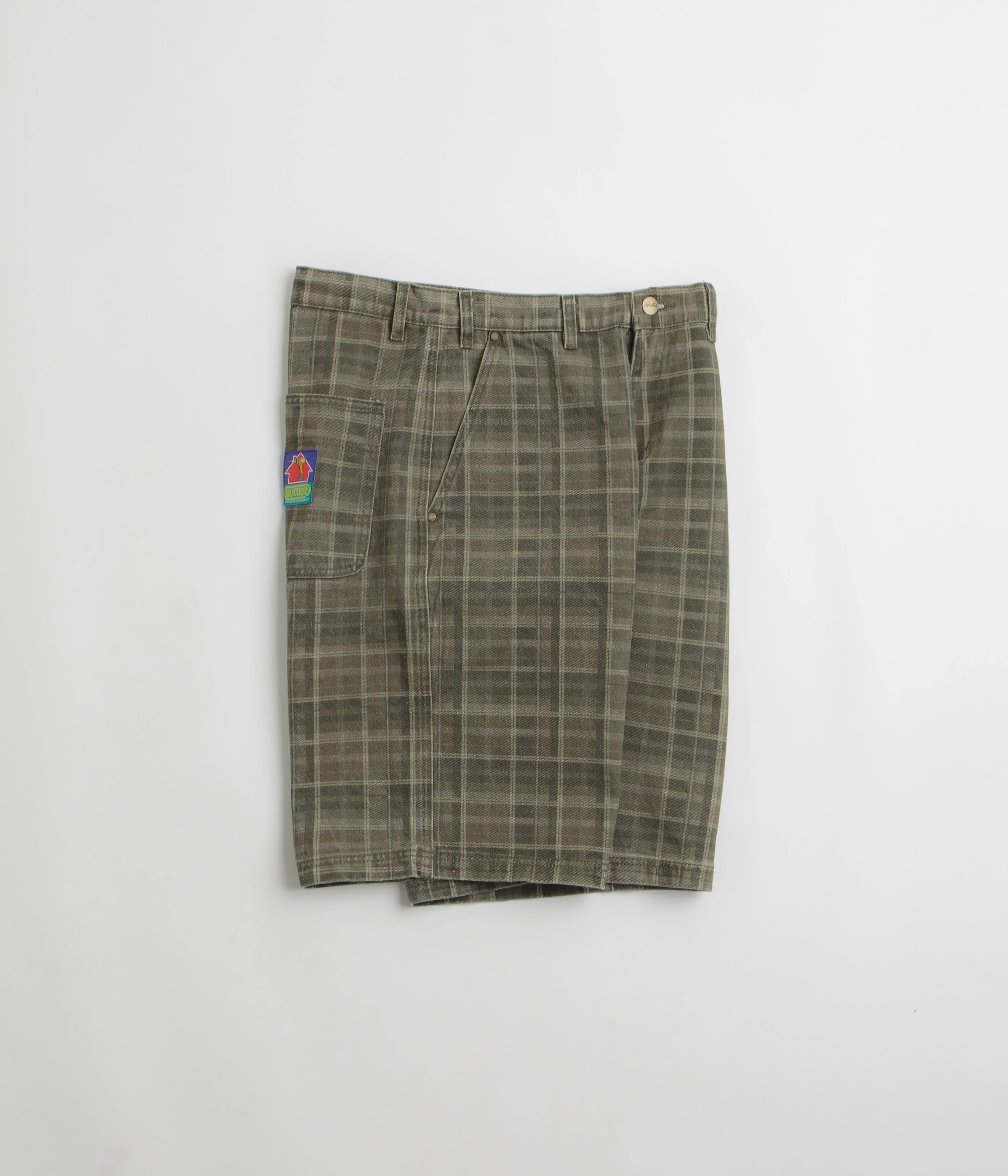 Butter Goods Work Shorts - Washed Plaid - Image 2