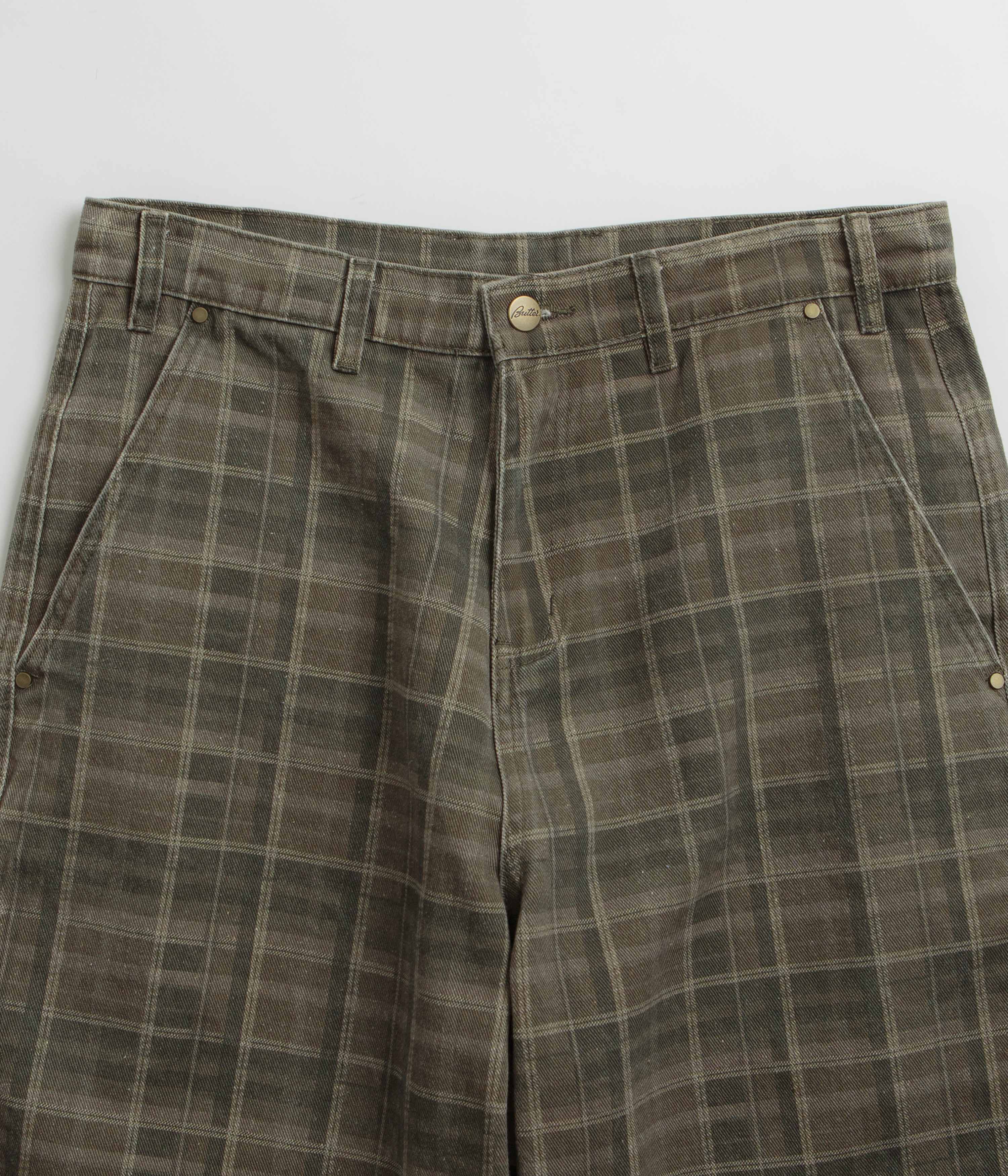 Butter Goods Work Shorts - Washed Plaid - Image 4