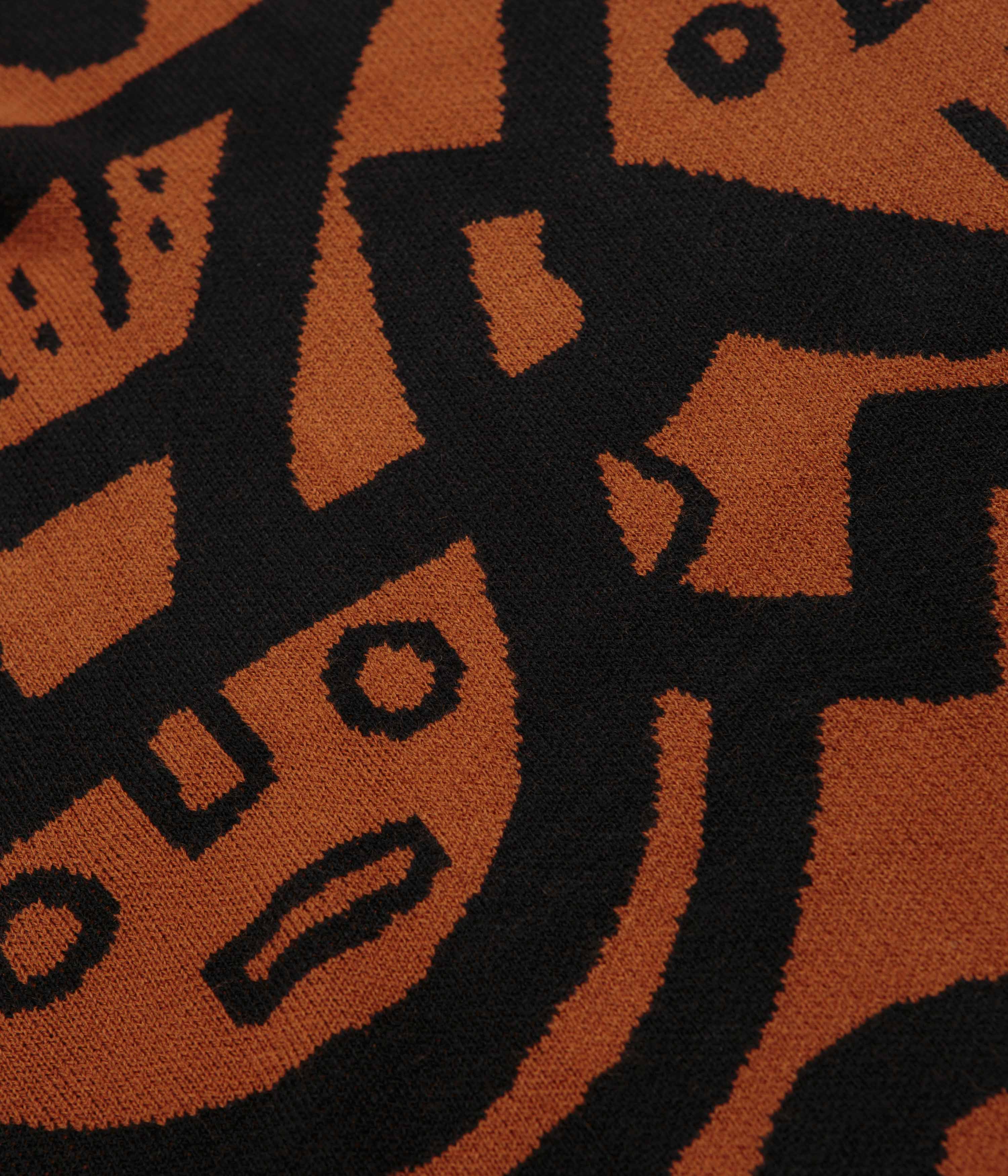 Butter Goods x Blue Note Afro Cuban Knitted Sweatshirt - Rust - Image 4