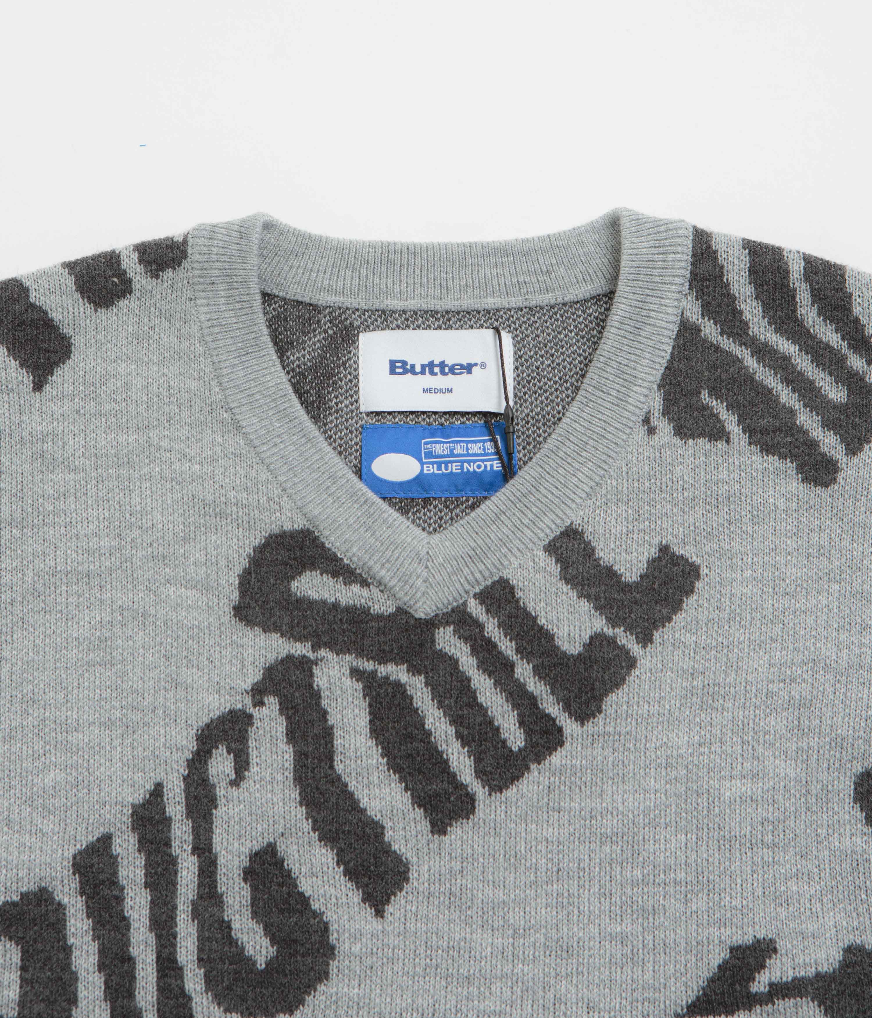 Butter Goods x Blue Note Indestructible Knitted Vest - Heather Grey - Image 3