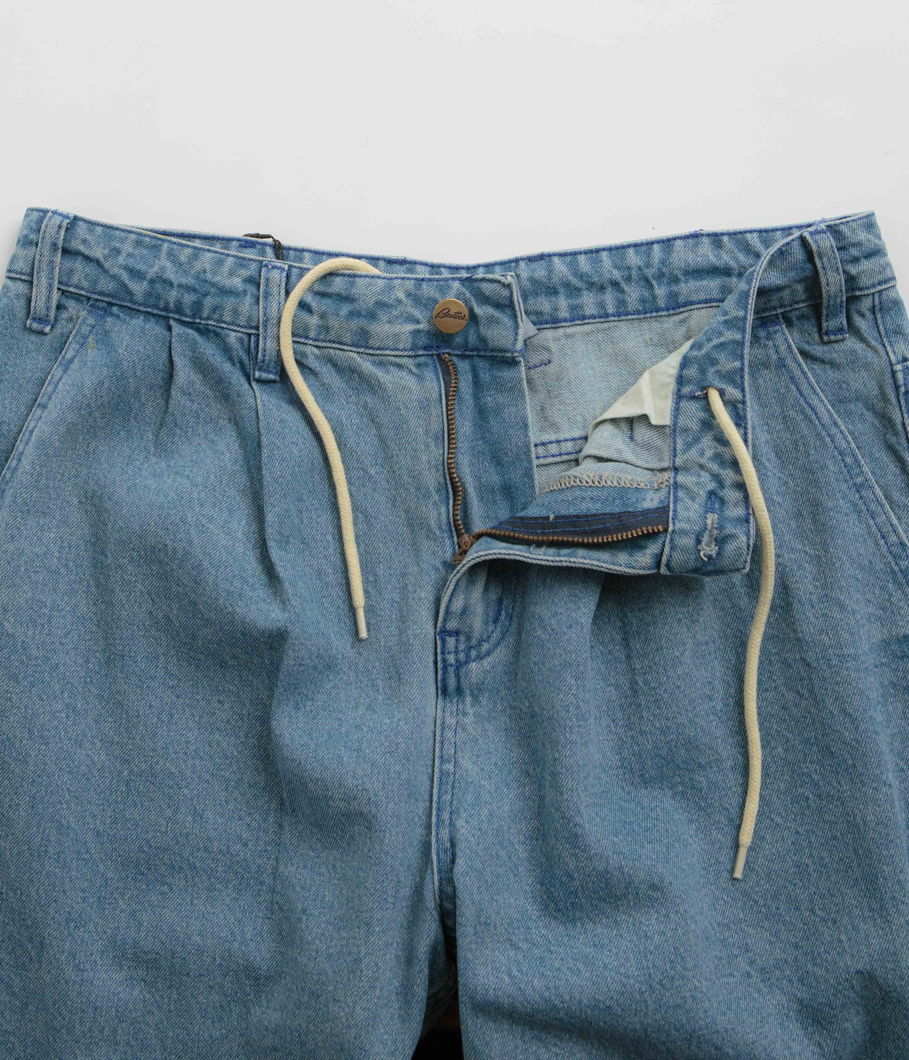 Butter Goods x Blue Note Pleated Jeans - Washed Indigo - Image 5