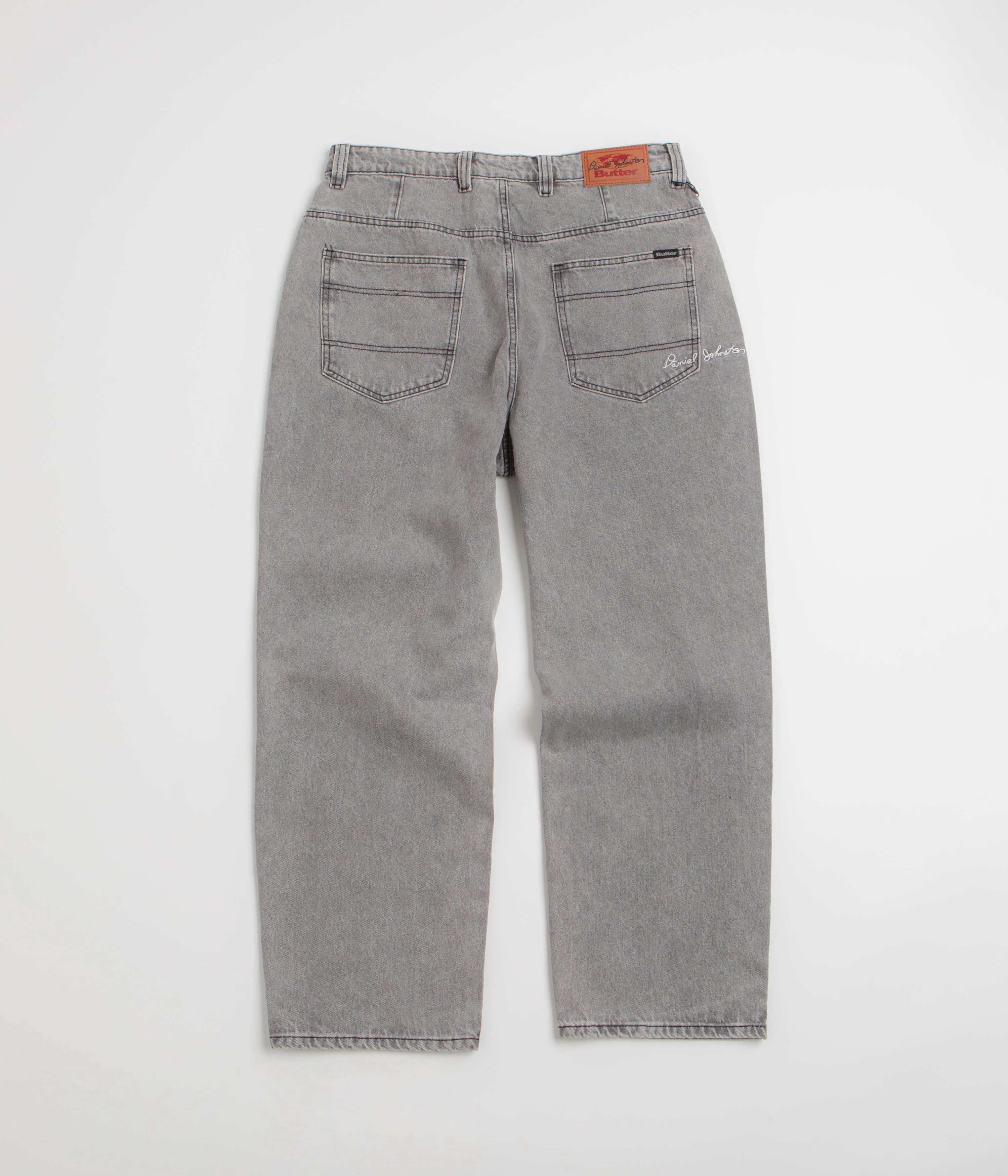 Butter Goods x Daniel Johnston Boxing Jeans - Washed Grey - Image 3