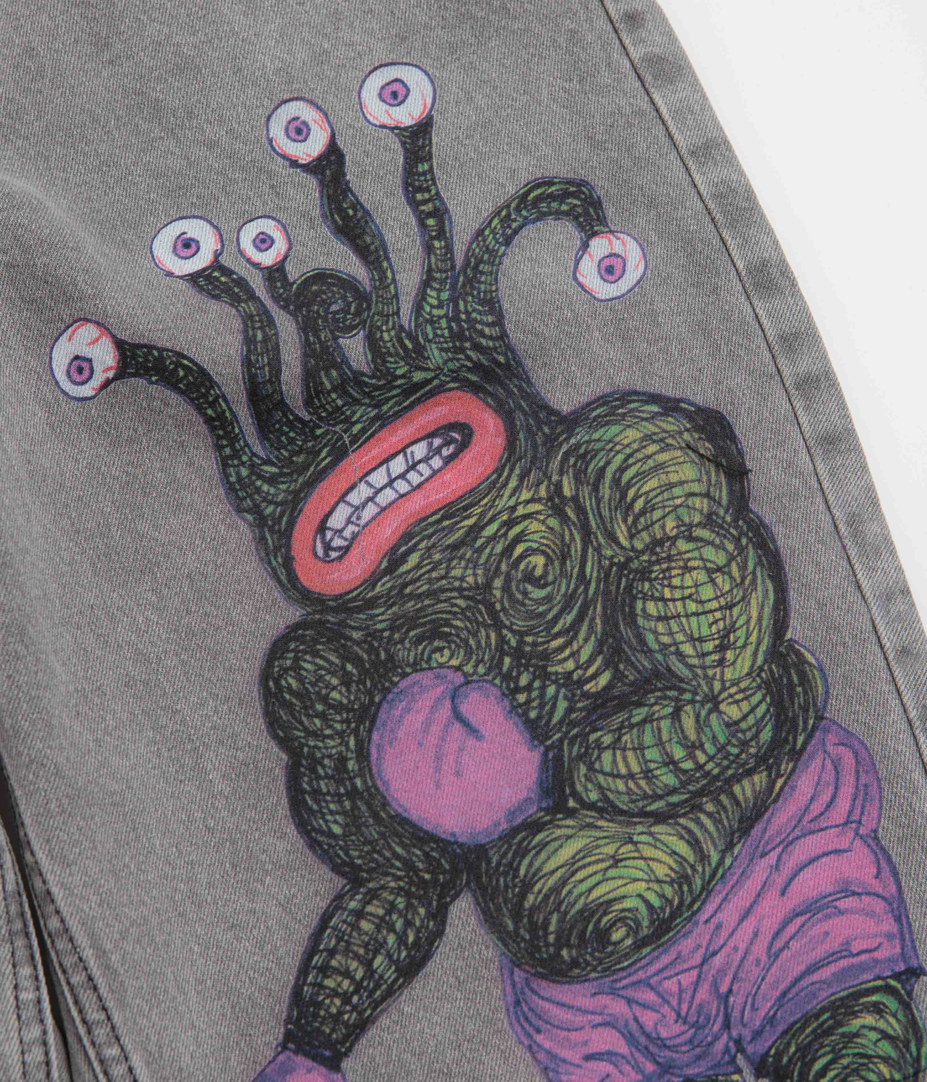 Butter Goods x Daniel Johnston Boxing Jeans - Washed Grey - Image 5