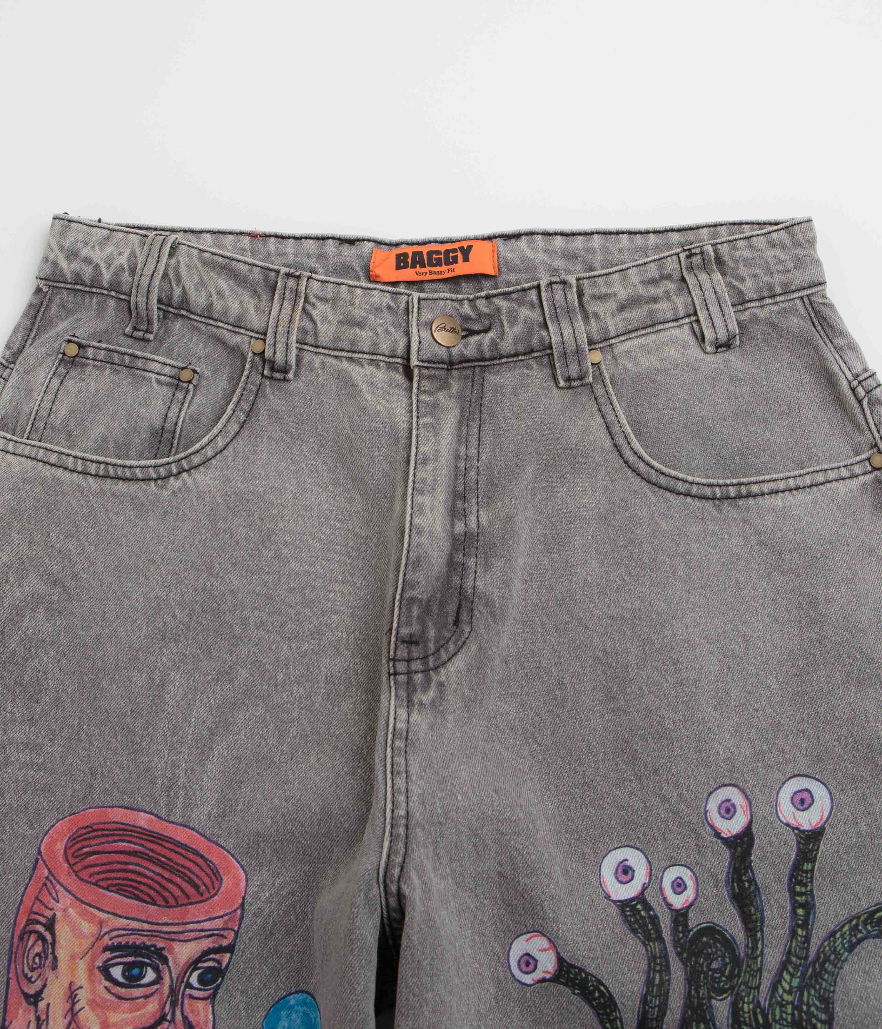 Butter Goods x Daniel Johnston Boxing Jeans - Washed Grey - Image 6